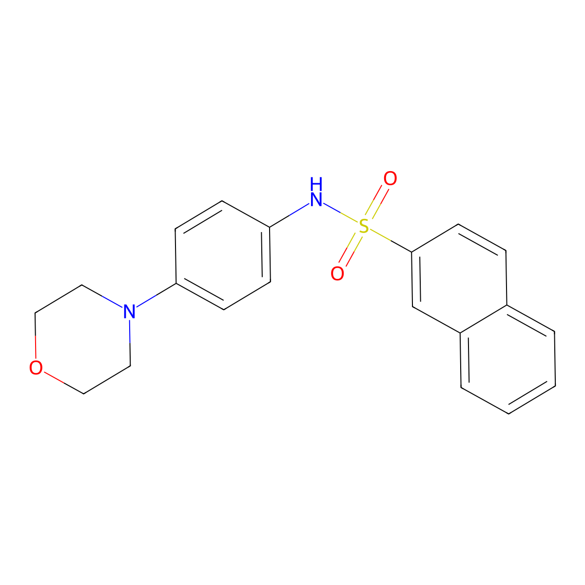 N-[4-(4-morpholinyl)phenyl]-2-naphthalenesulfonamide molecular structure, CAS 324779-73-9