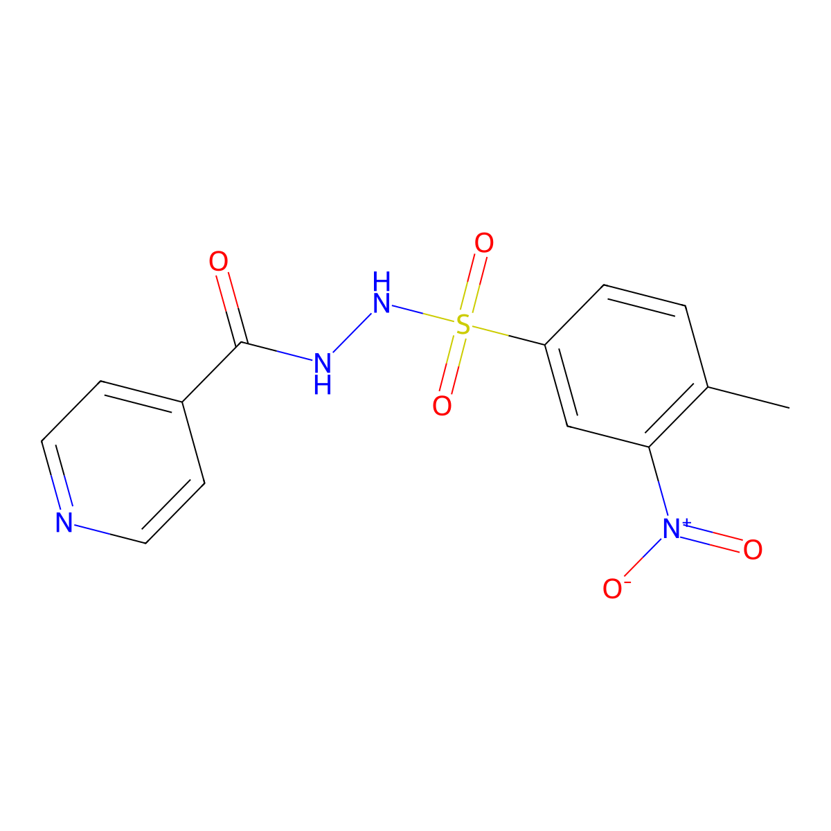 N'-(4-methyl-3-nitrophenyl)sulfonylpyridine-4-carbohydrazide molecular structure, CAS 324779-77-3