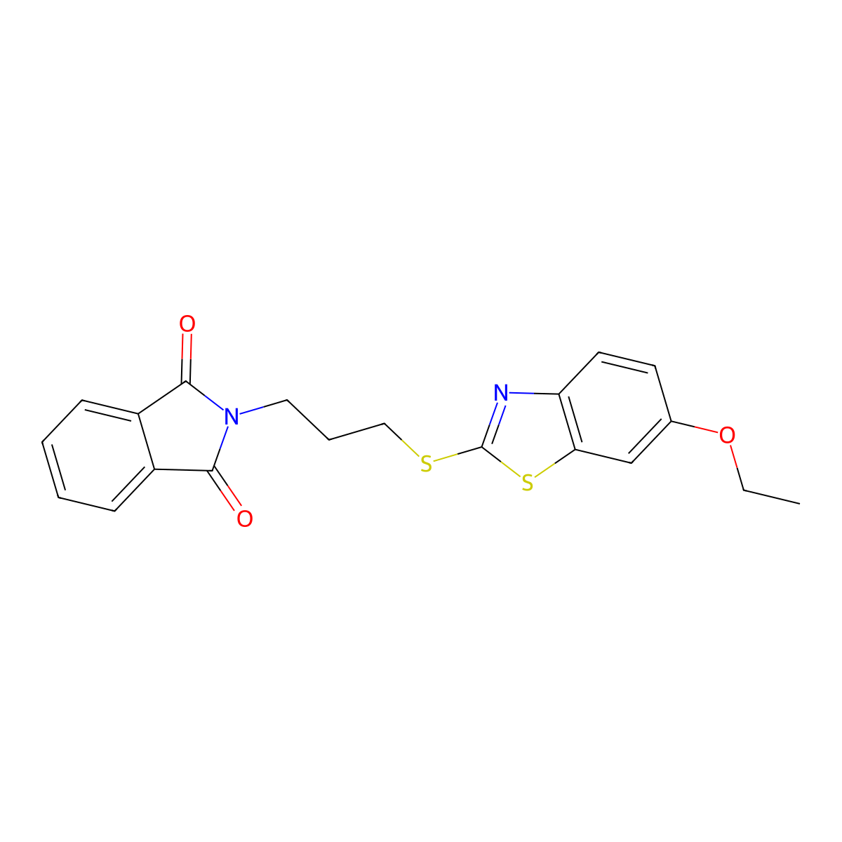 2-{3-[(6-ethoxy-1,3-benzothiazol-2-yl)sulfanyl]propyl}-1H-isoindole-1,3(2H)-dione molecular structure, CAS 324779-98-8