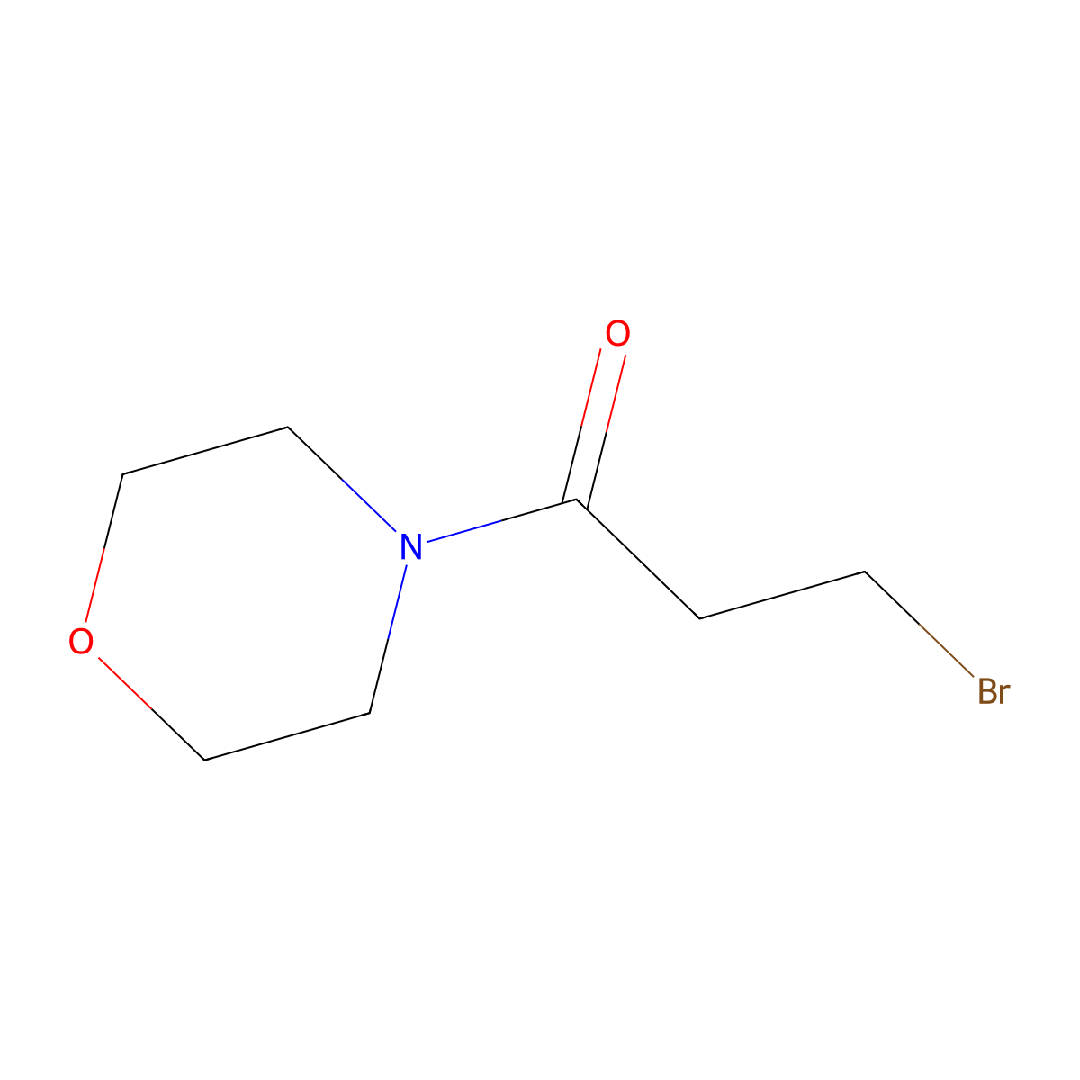 3-Bromo-1-morpholinopropan-1-one molecular structure, CAS 324796-35-2