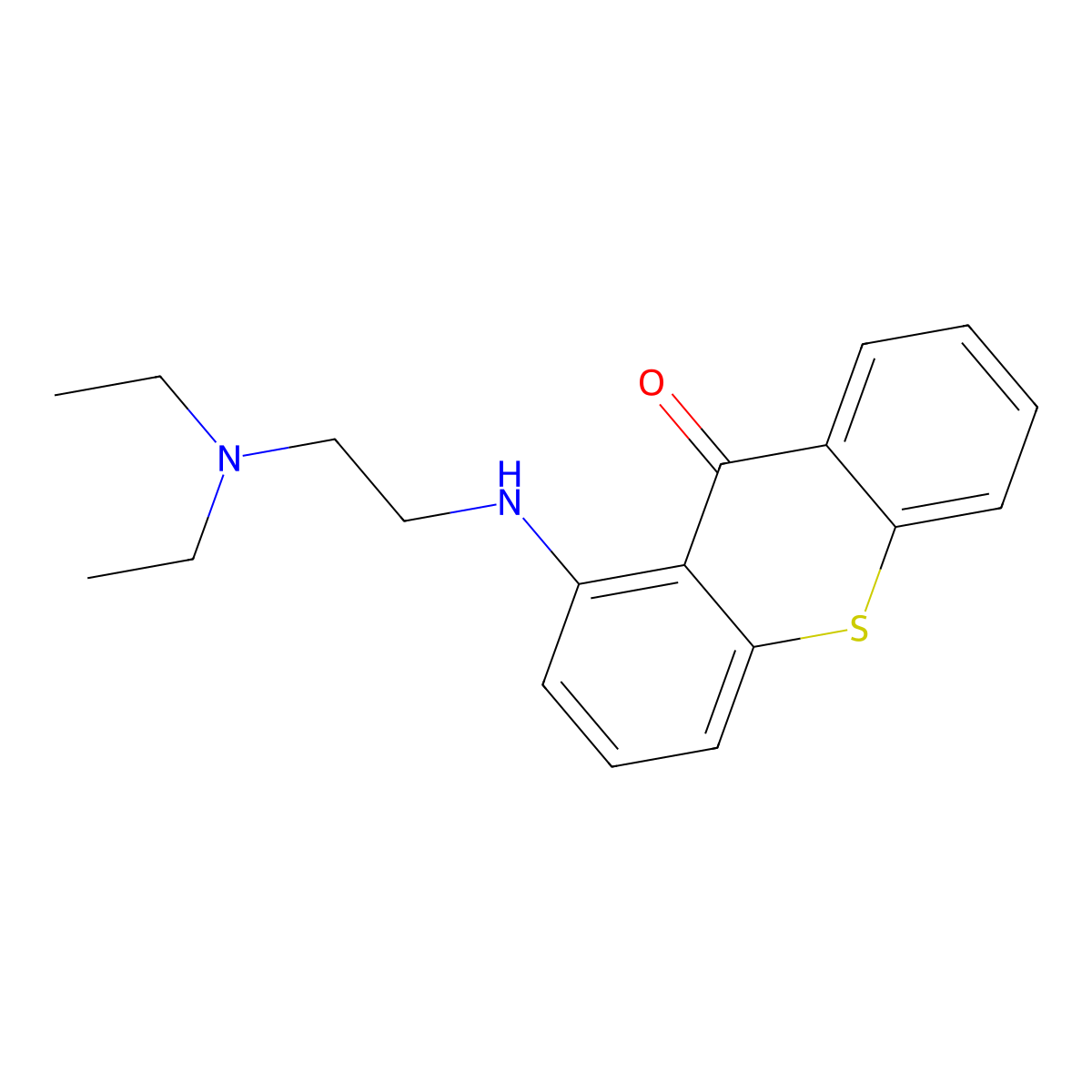 1-((2-(Diethylamino)ethyl)amino)-9H-thioxanthen-9-one molecular structure, CAS 32484-50-7