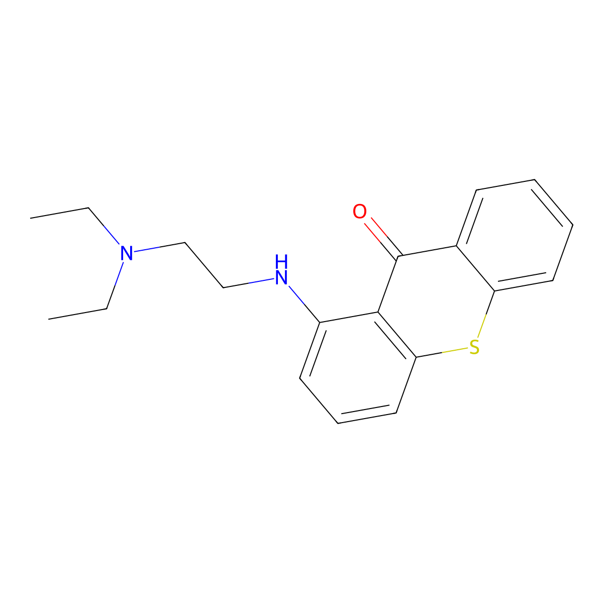 1-((2-(Diethylamino)ethyl)amino)-9H-thioxanthen-9-one molecular structure, CAS 32484-50-7
