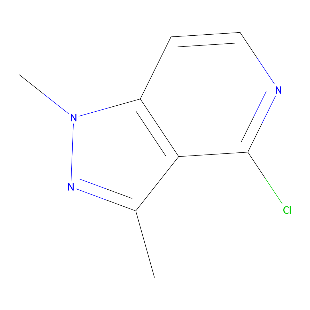 4-chloro-1,3-dimethyl-1H-pyrazolo[4,3-c]pyridine molecular structure, CAS 32487-67-5