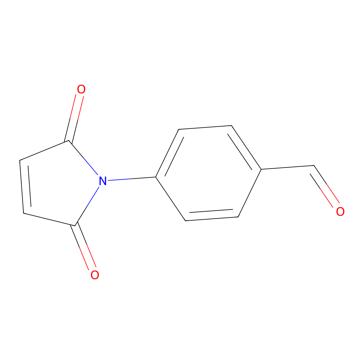 4-(2,5-dioxo-2,5-dihydro-1H-pyrrol-1-yl)benzaldehyde molecular structure, CAS 32487-80-2
