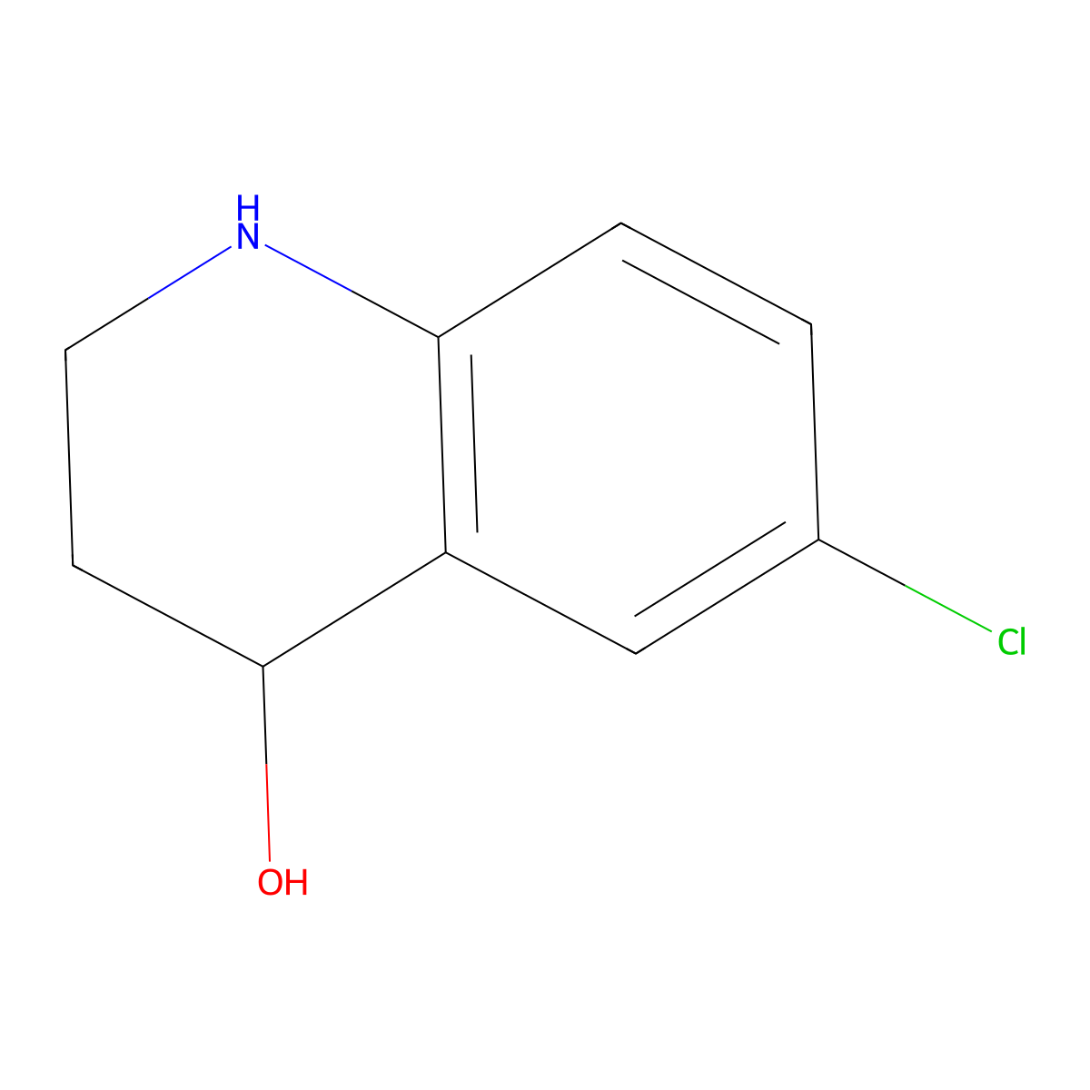 6-Chloro-1,2,3,4-tetrahydroquinolin-4-ol molecular structure, CAS 32488-34-9