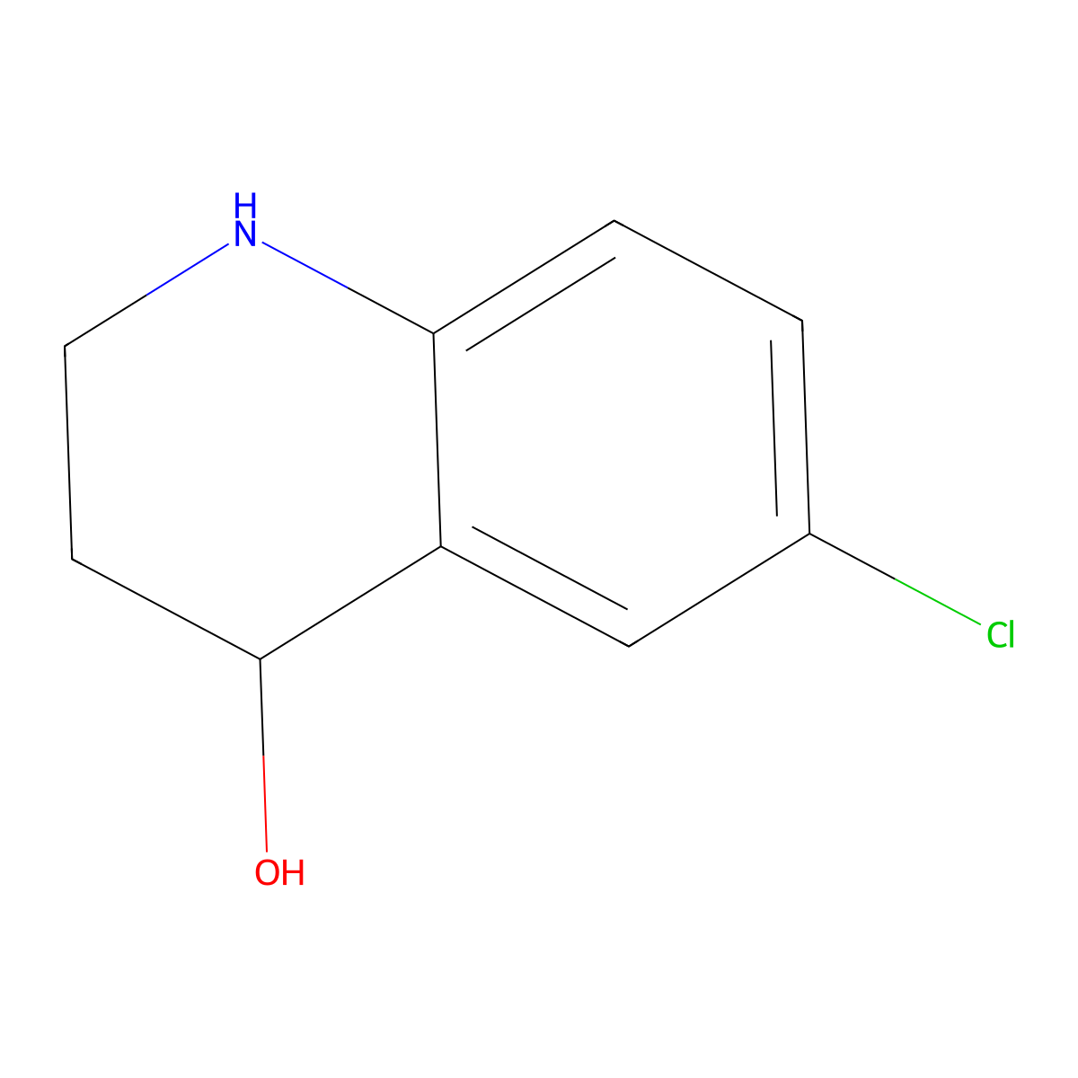 6-Chloro-1,2,3,4-tetrahydroquinolin-4-ol molecular structure, CAS 32488-34-9