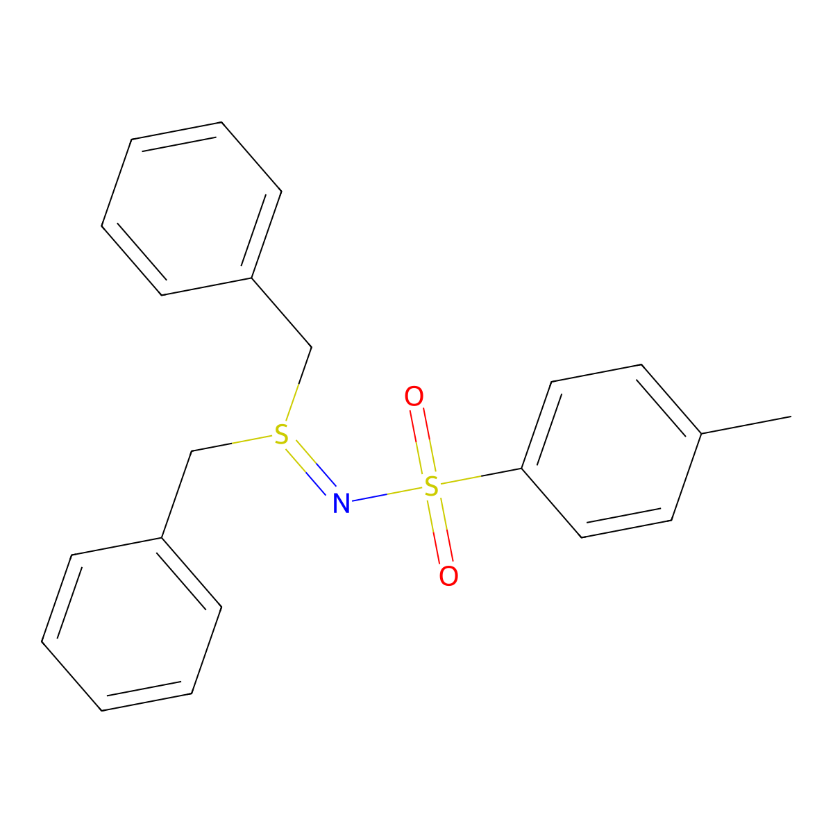 Tosyliminodibenzylsulfur(IV) molecular structure, CAS 3249-66-9