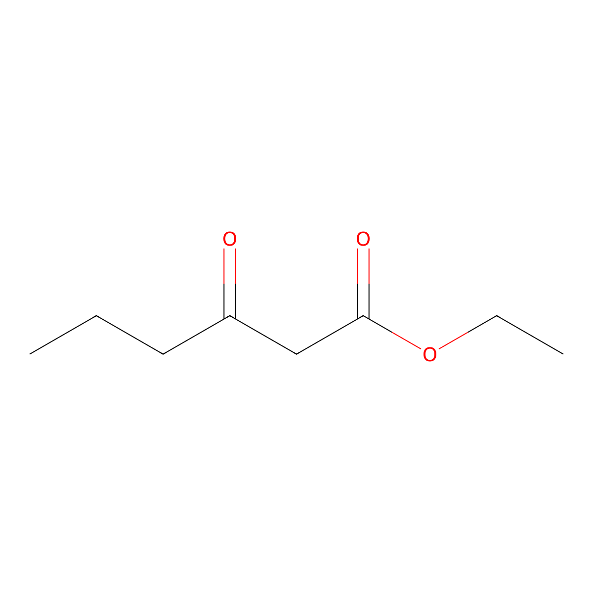 Ethyl 3-oxohexanoate molecular structure, CAS 3249-68-1