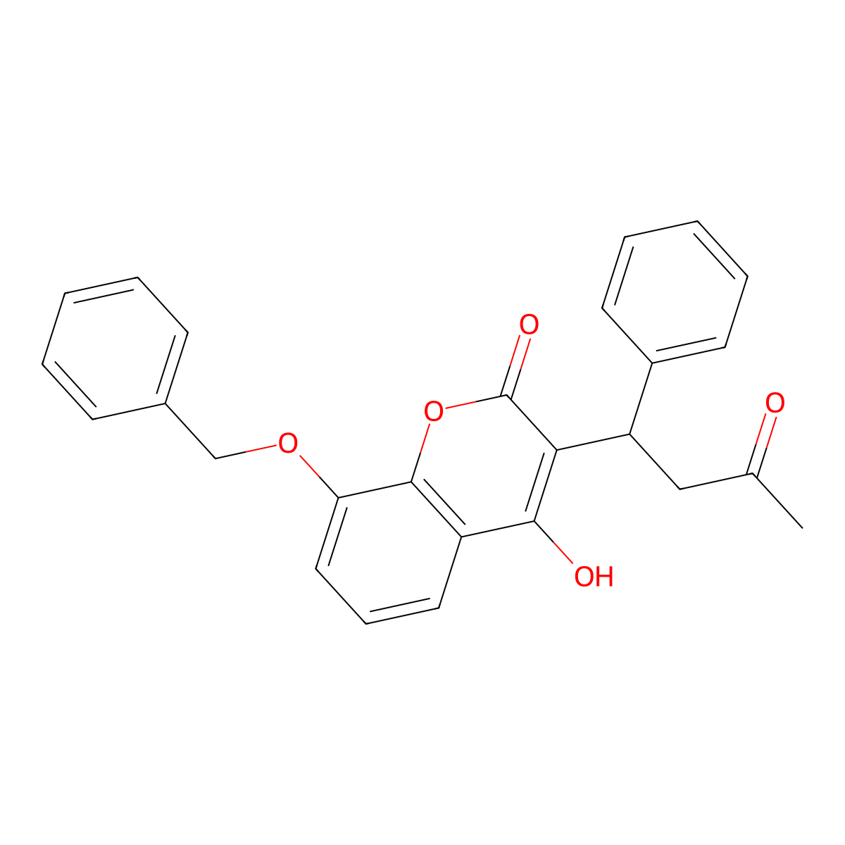 8-Benzyloxy Warfarin molecular structure, CAS 32492-96-9
