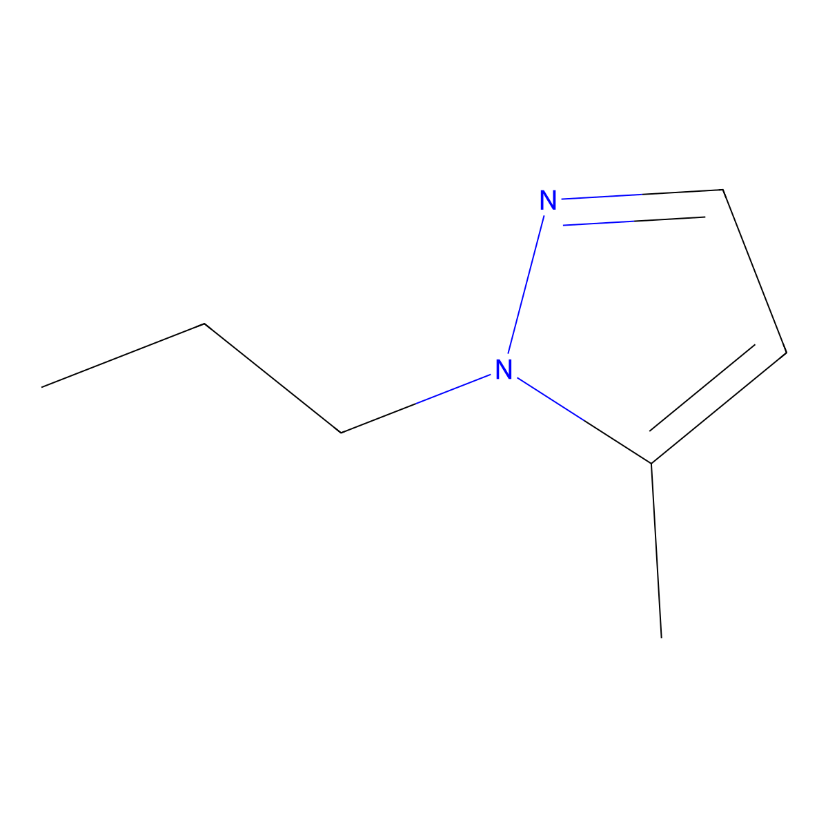 5-methyl-1-propyl-1H-pyrazole molecular structure, CAS 32493-03-1