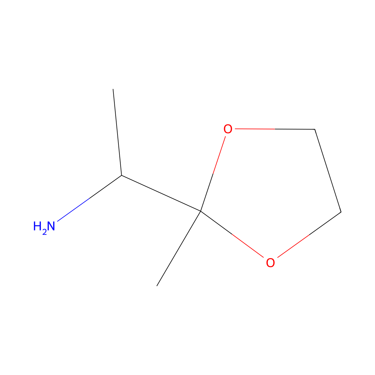 1-(2-Methyl-1,3-dioxolan-2-yl)ethan-1-amine molecular structure, CAS 32493-50-8