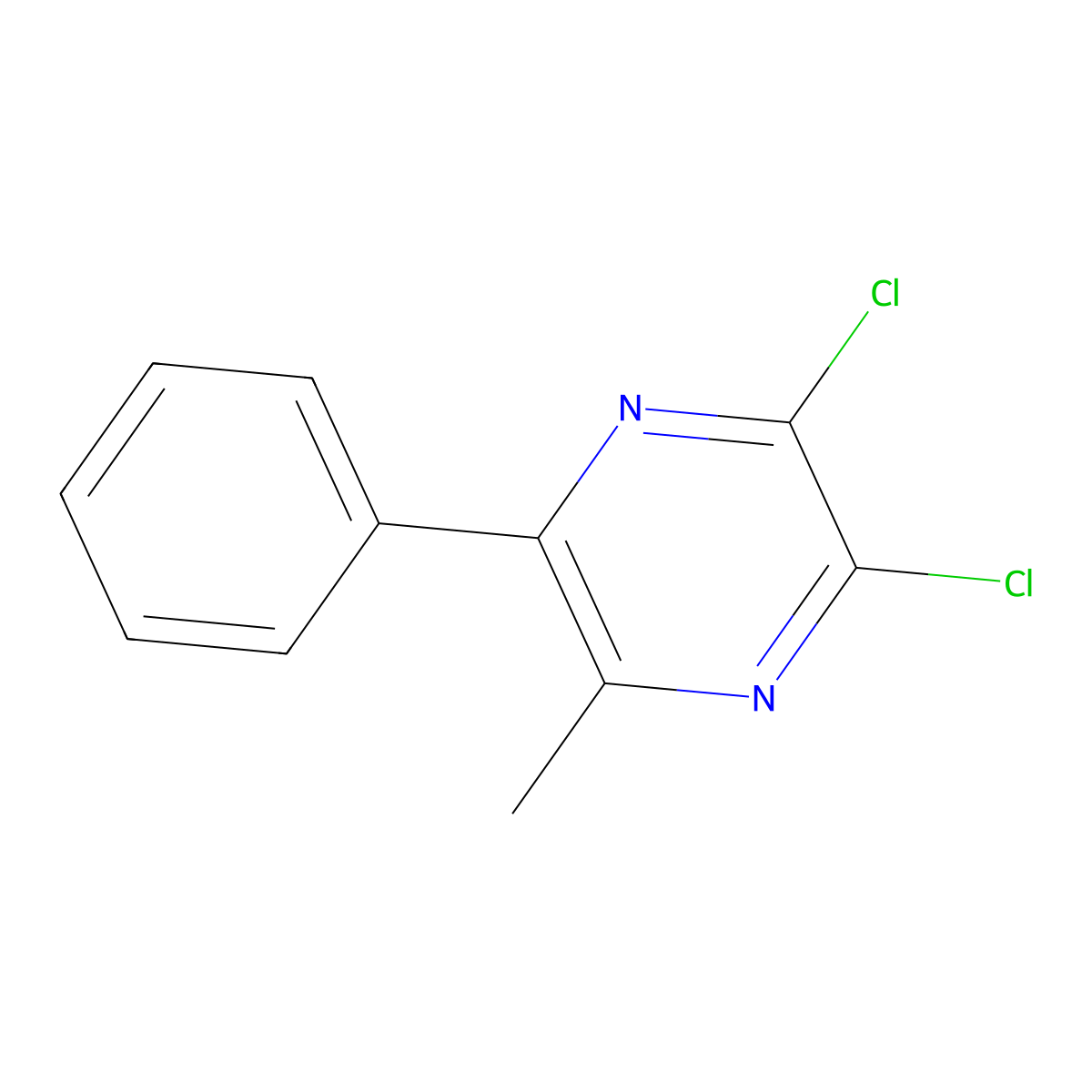 2,3-Dichloro-5-methyl-6-phenylpyrazine molecular structure, CAS 32493-81-5