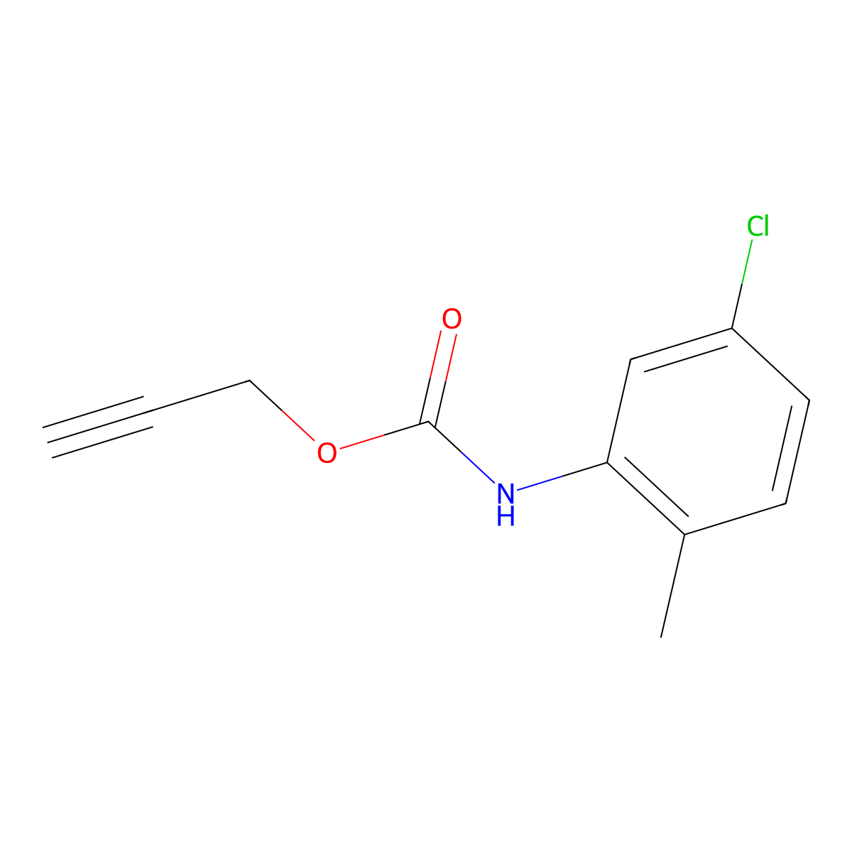 Carbamic acid, N-(5-chloro-o-tolyl)-, 2-propynyl ester molecular structure, CAS 32496-40-5