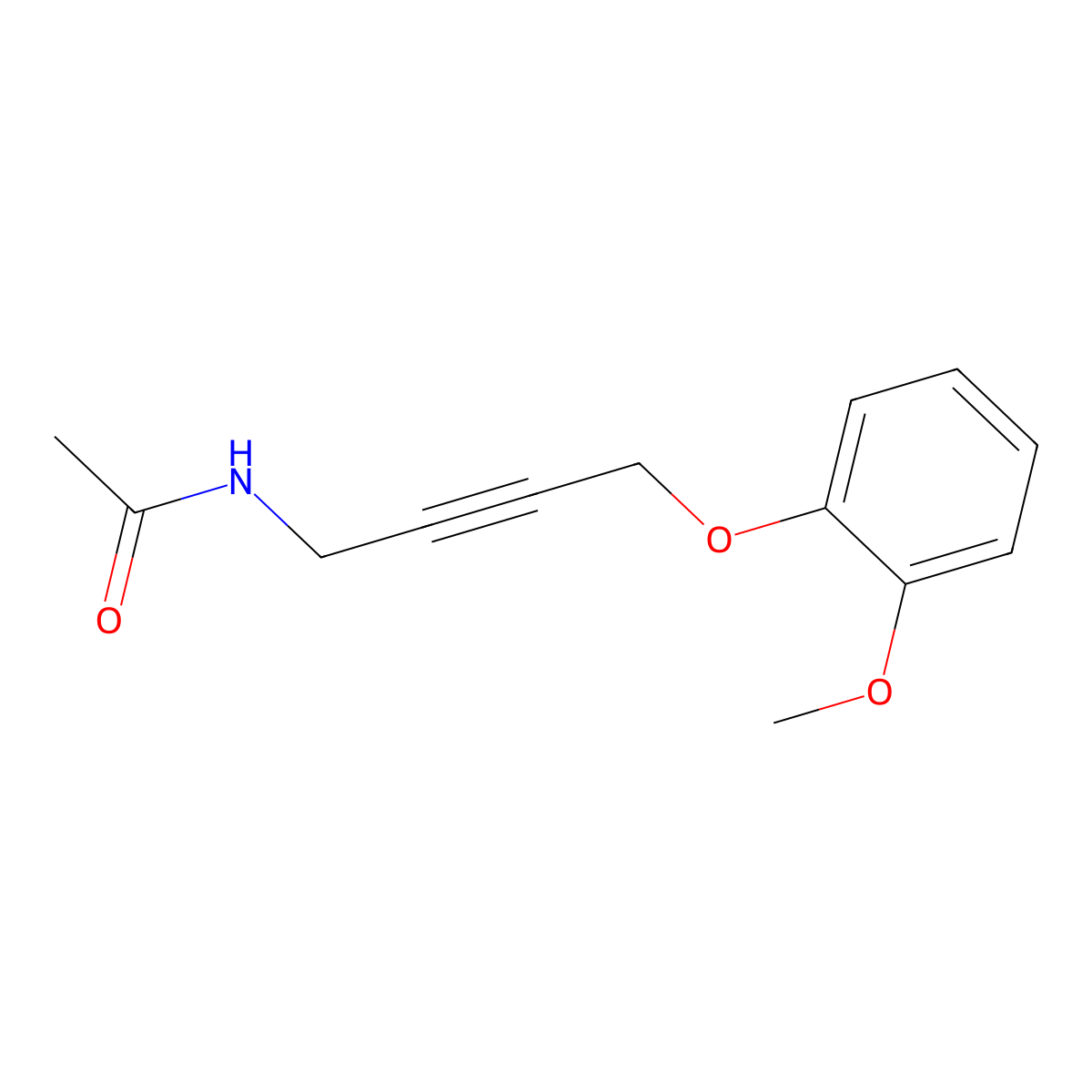 N-[4-(2-Methoxyphenoxy)but-2-YN-1-YL]acetamide molecular structure, CAS 32498-51-4