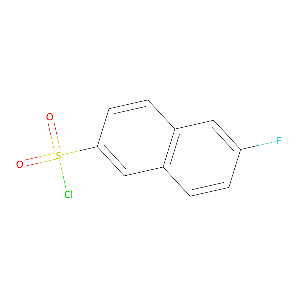 6-Fluoronaphthalene-2-sulfonyl chloride molecular structure, CAS 325-09-7