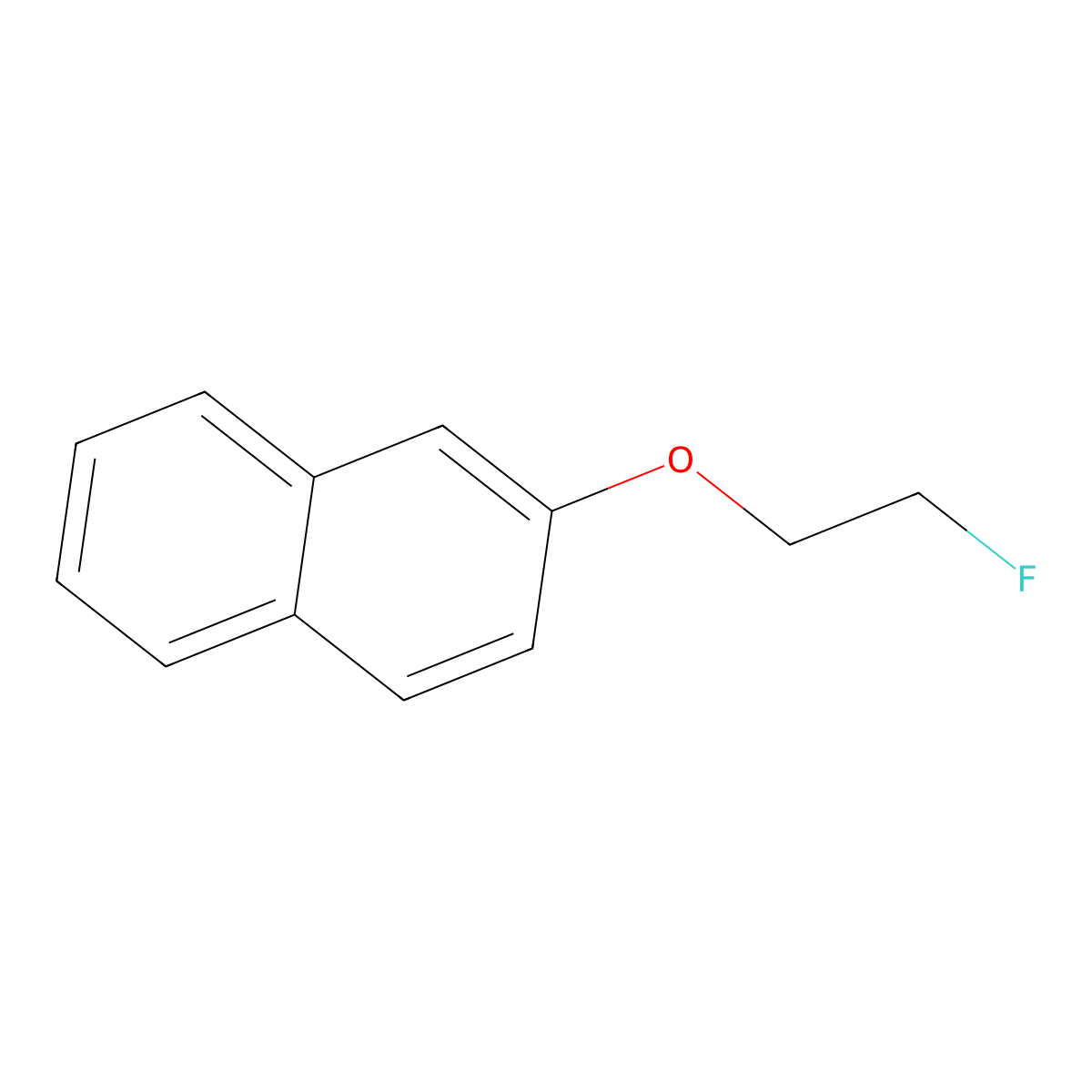 Naphthalene, 2-(2-fluoroethoxy)- molecular structure, CAS 325-24-6