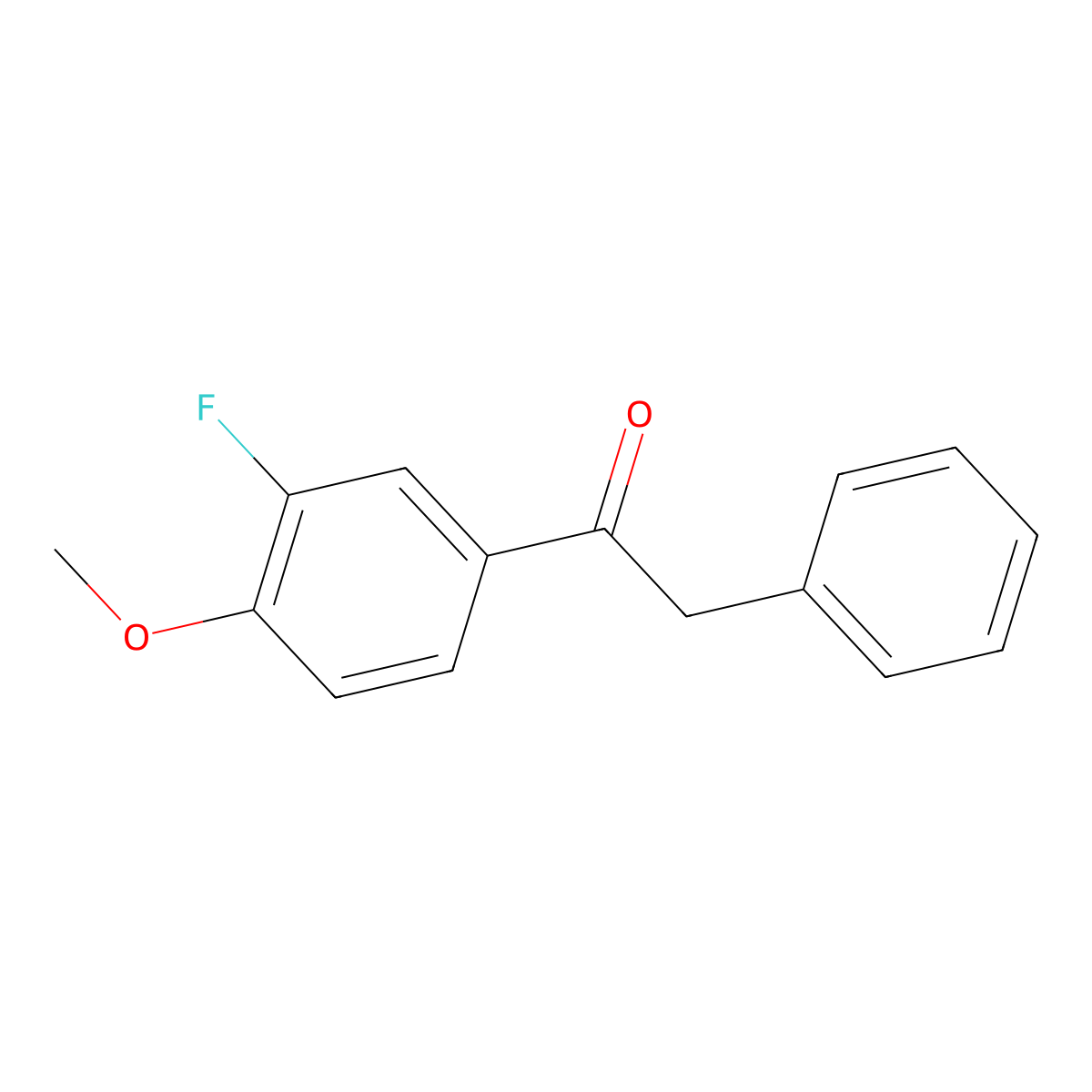 1-(3-Fluoro-4-methoxyphenyl)-2-phenylethanone molecular structure, CAS 325-62-2