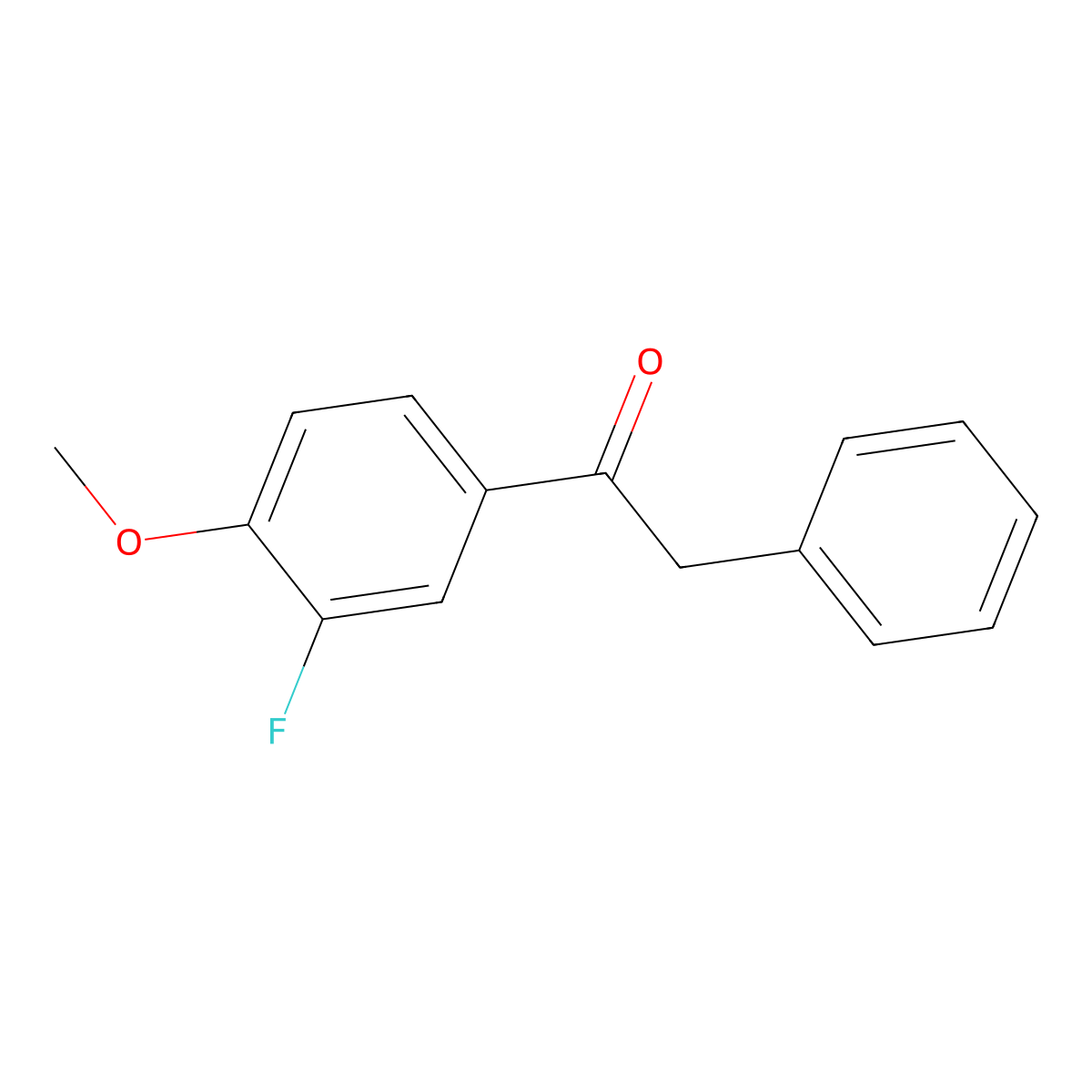 1-(3-Fluoro-4-methoxyphenyl)-2-phenylethanone molecular structure, CAS 325-62-2