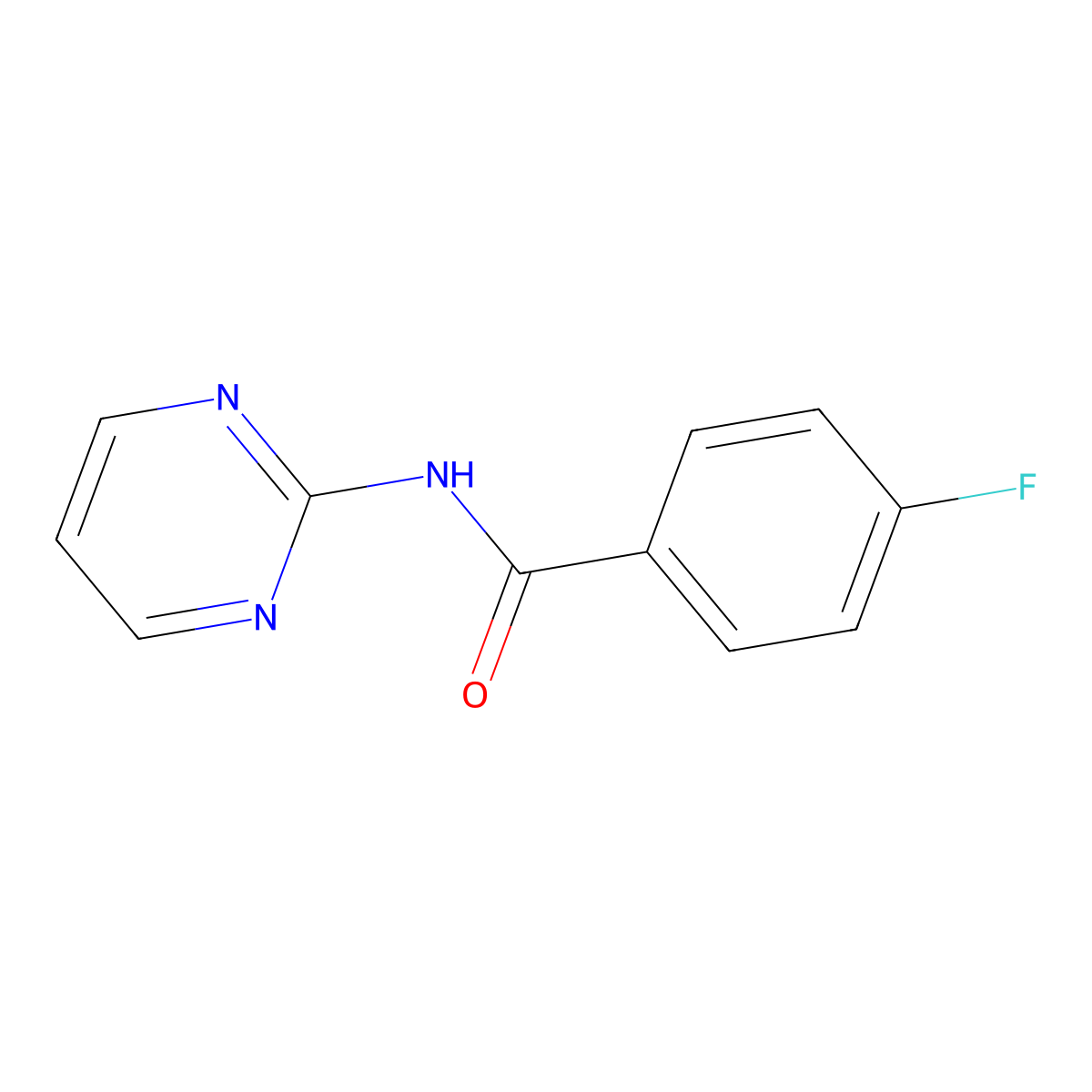 4-Fluoro-N-(pyrimidin-2-YL)benzamide molecular structure, CAS 325-98-4