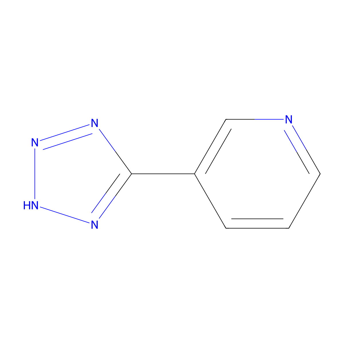 3-(2H-tetrazol-5-yl)pyridine molecular structure, CAS 3250-74-6