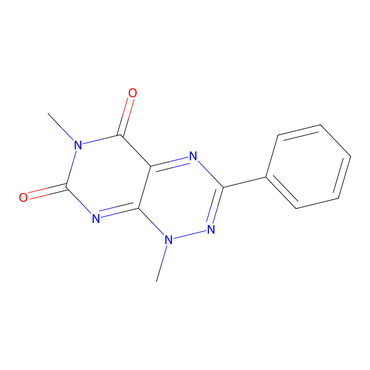 1,6-Dimethyl-3-phenylpyrimido[5,4-E][1,2,4]triazine-5,7(1H,6H)-dione molecular structure, CAS 32502-63-9