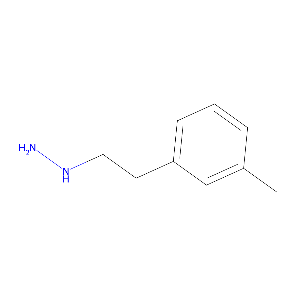 HYDRAZINE, (m-METHYLPHENETHYL)- molecular structure, CAS 32504-15-7