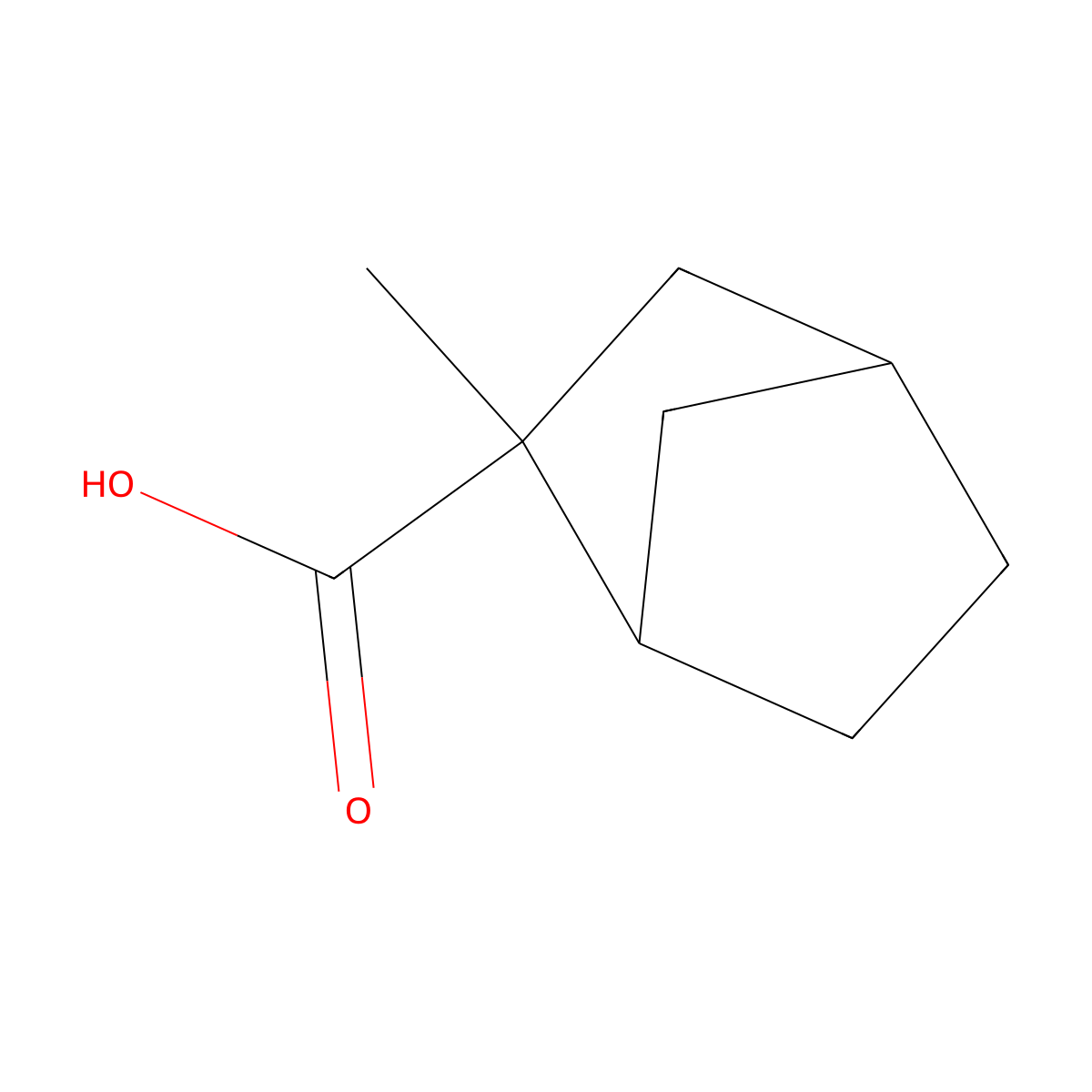 2-Methylbicyclo(2.2.1)heptane-2-carboxylic acid molecular structure, CAS 32508-22-8