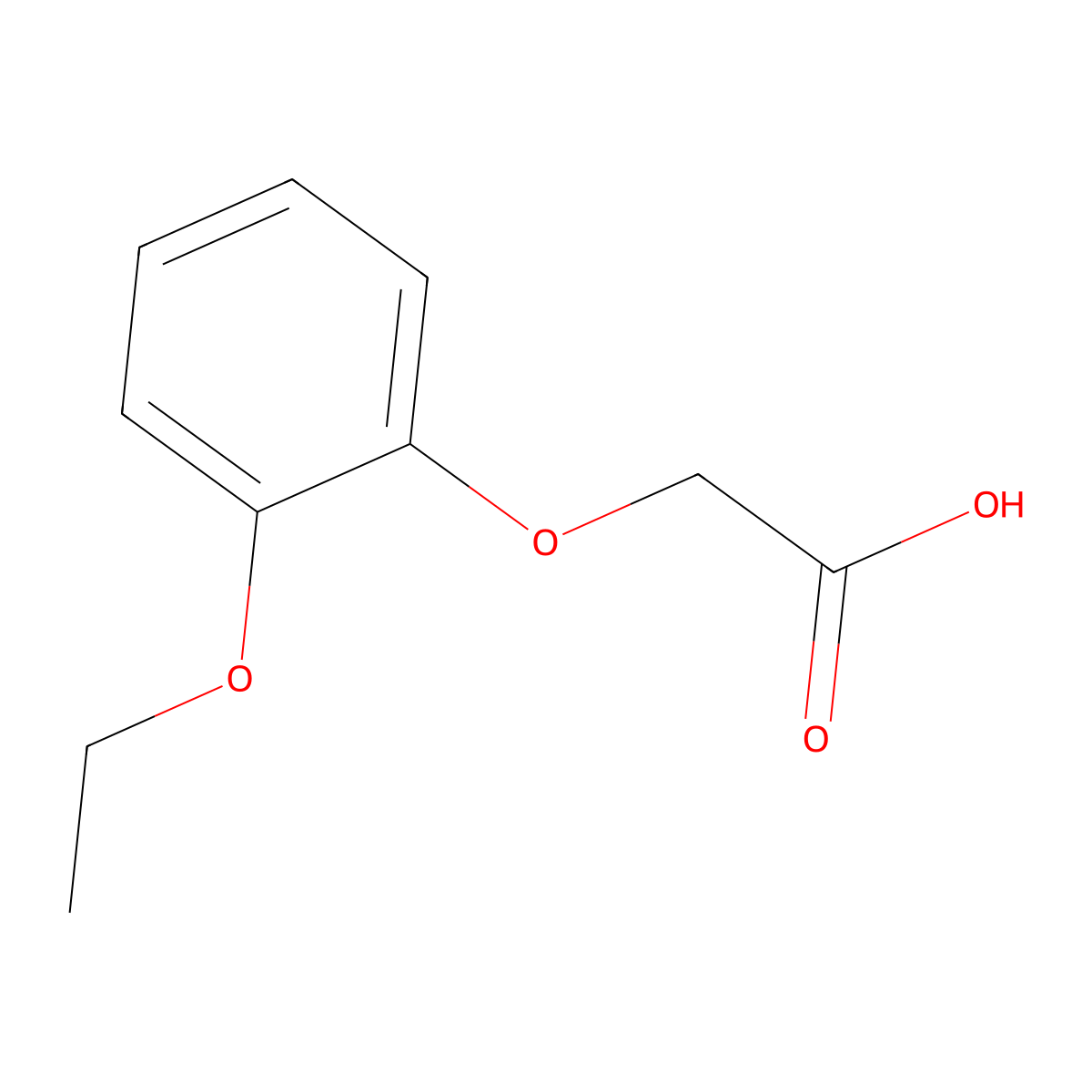 2-(2-Ethoxyphenoxy)acetic acid molecular structure, CAS 3251-30-7