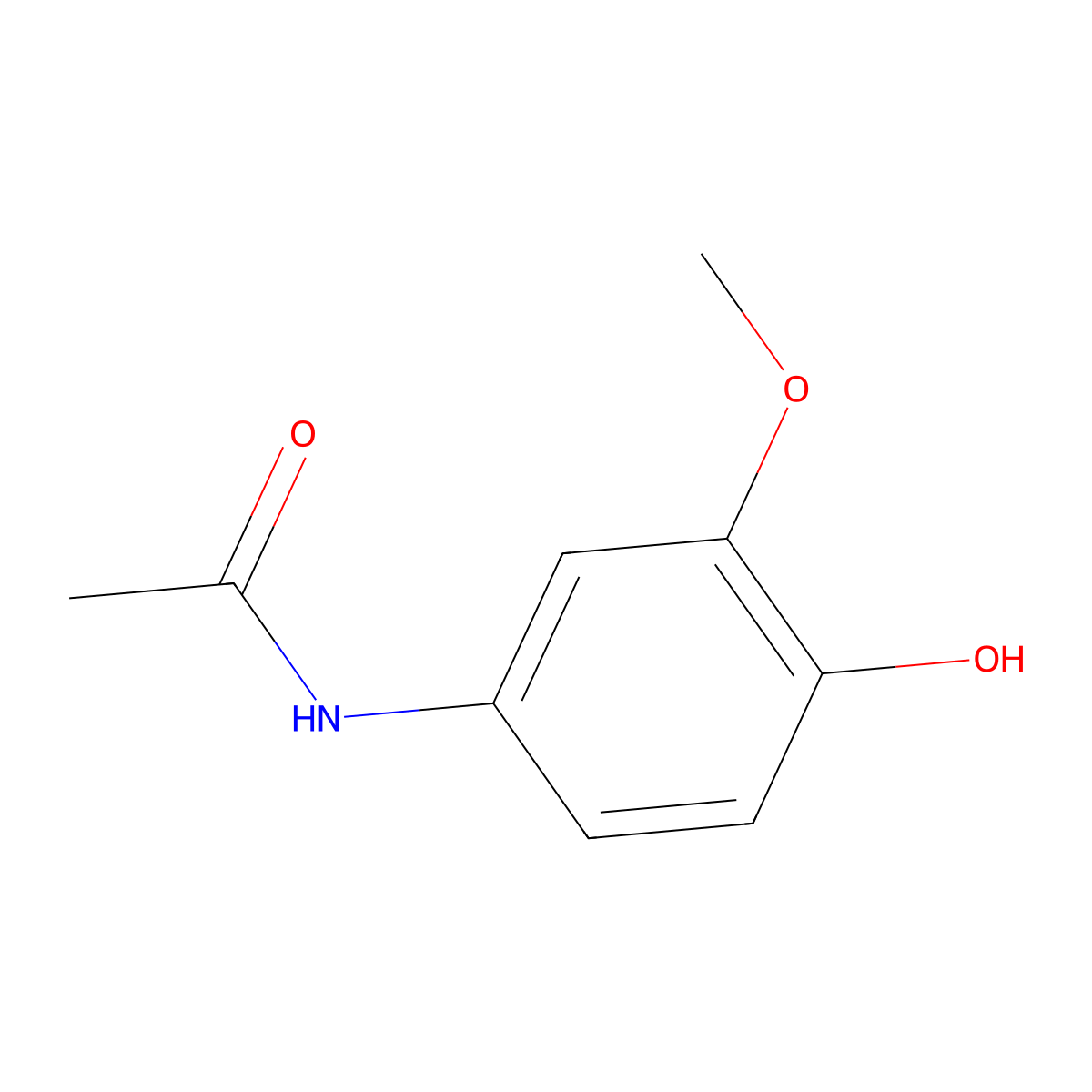 3-Methoxyacetaminophen molecular structure, CAS 3251-55-6