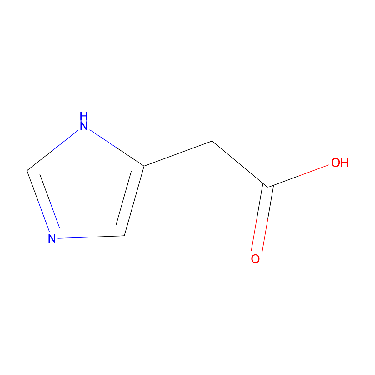 1H-Imidazole-5-acetic acid molecular structure, CAS 3251-69-2