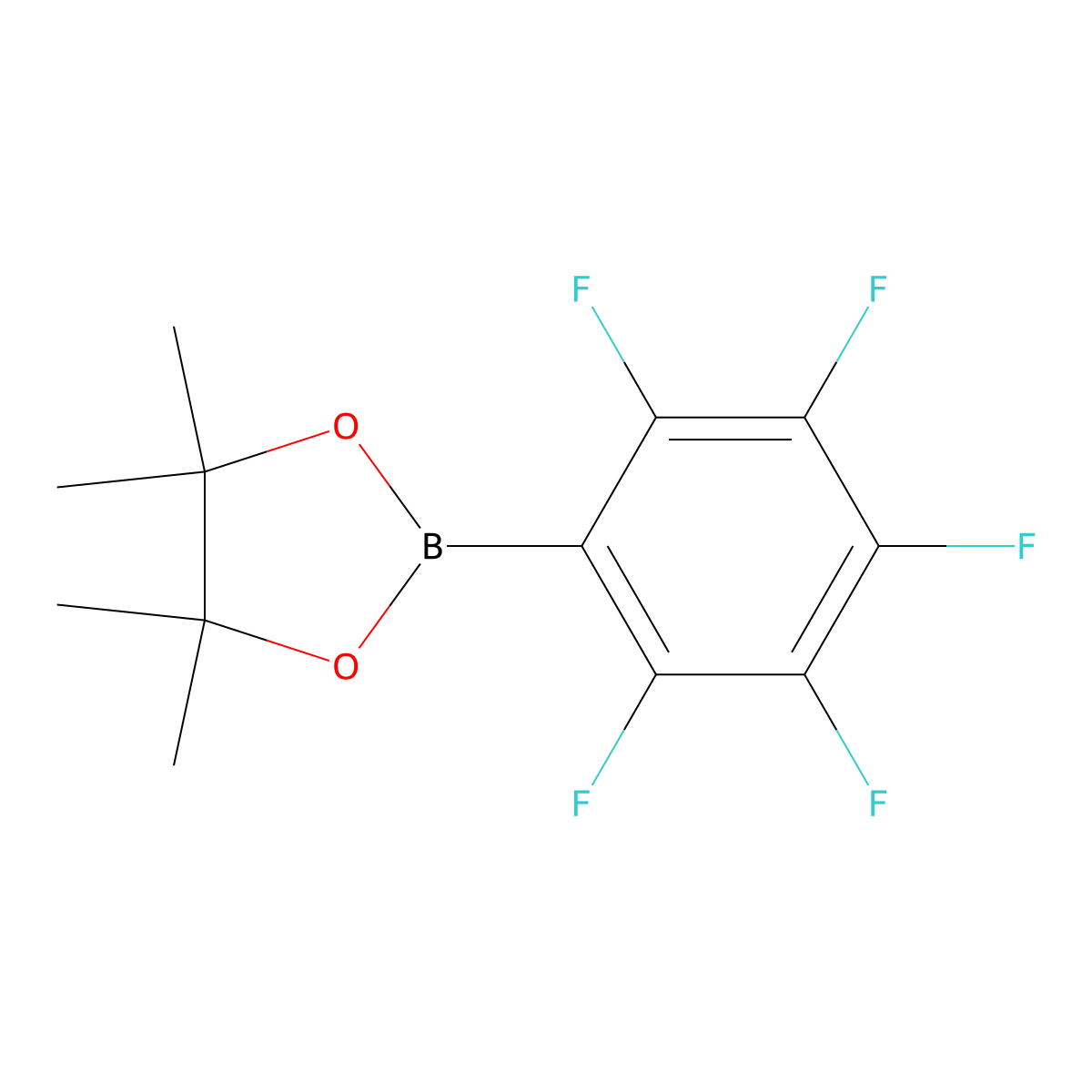 4,4,5,5-Tetramethyl-2-(pentafluorophenyl)-1,3,2-dioxaborolane molecular structure, CAS 325142-81-2