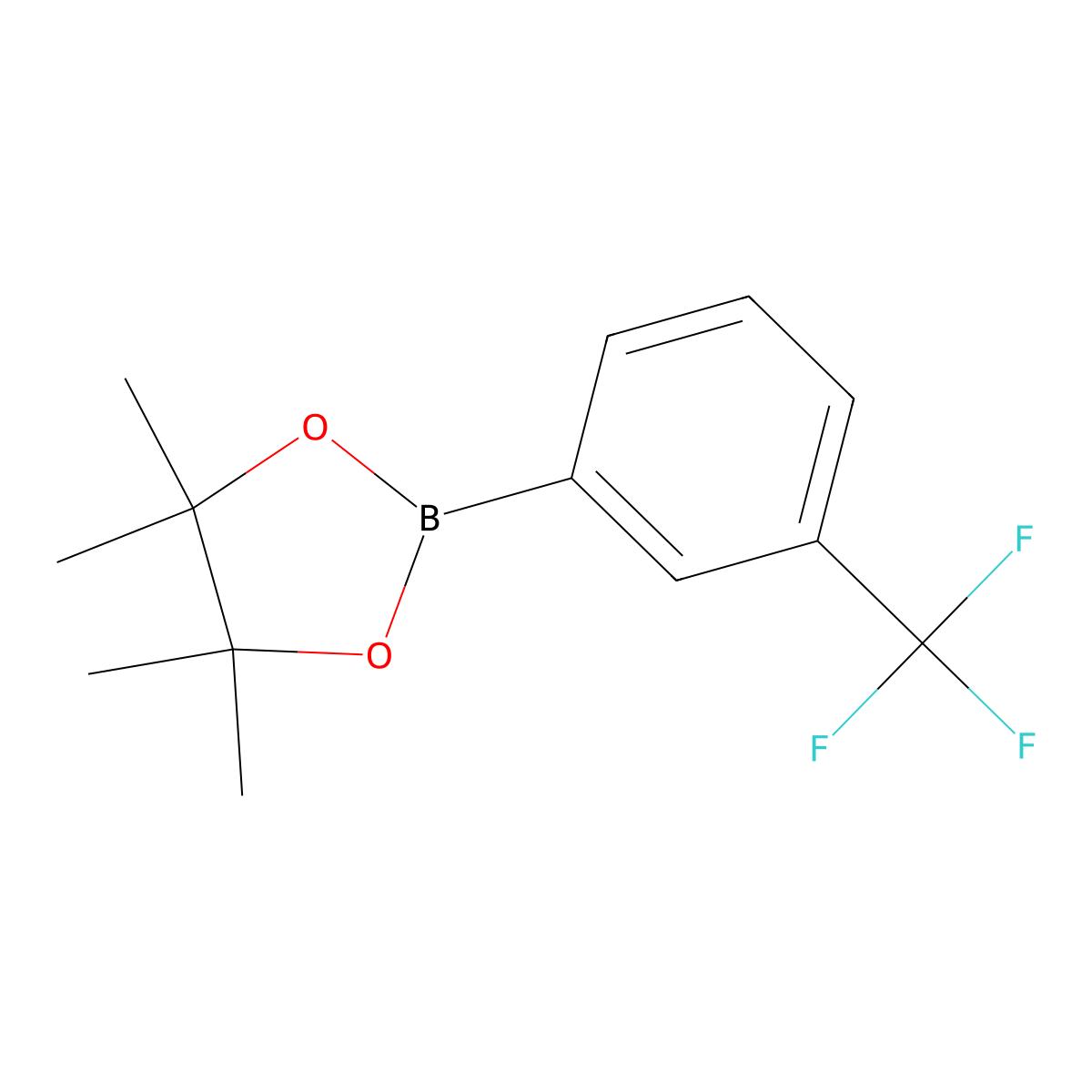4,4,5,5-Tetramethyl-2-[3-(trifluoromethyl)phenyl]-1,3,2-dioxaborolane molecular structure, CAS 325142-82-3