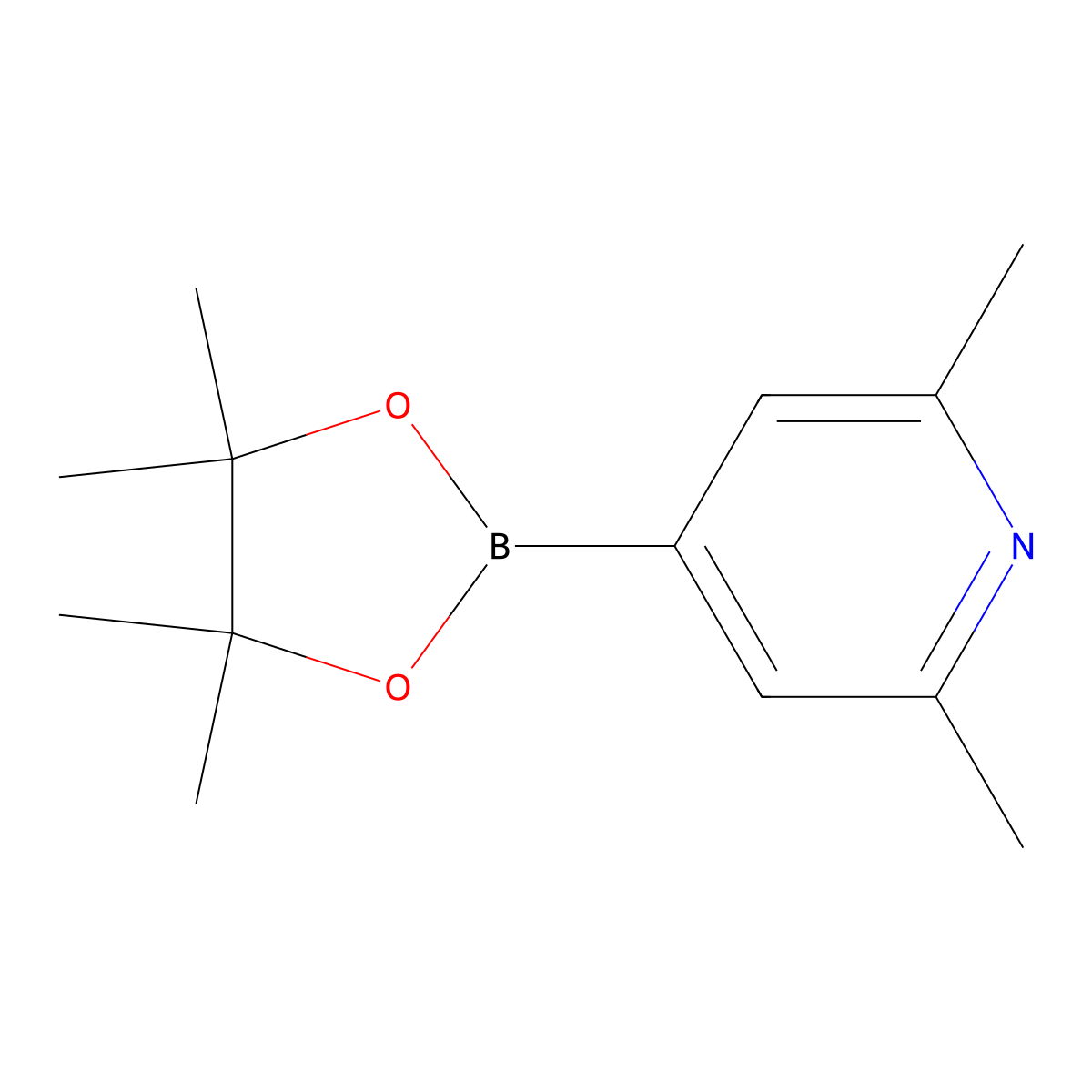 2,6-Dimethyl-4-(4,4,5,5-tetramethyl-1,3,2-dioxaborolan-2-yl)pyridine molecular structure, CAS 325142-95-8