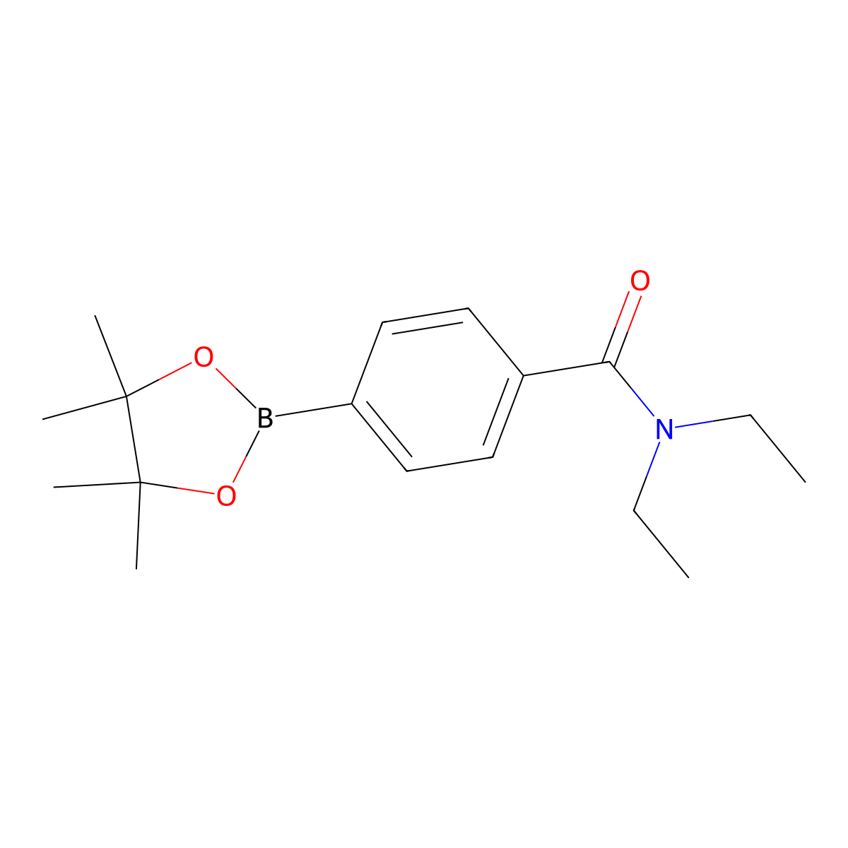 N,N-Diethyl-4-(4,4,5,5-tetramethyl-1,3,2-dioxaborolan-2-yl)benzamide molecular structure, CAS 325142-99-2