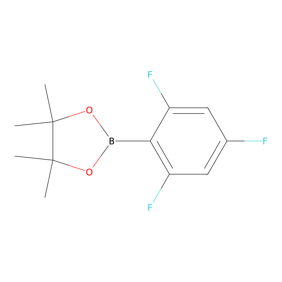 4,4,5,5-Tetramethyl-2-(2,4,6-trifluorophenyl)-1,3,2-dioxaborolane molecular structure, CAS 325143-04-2