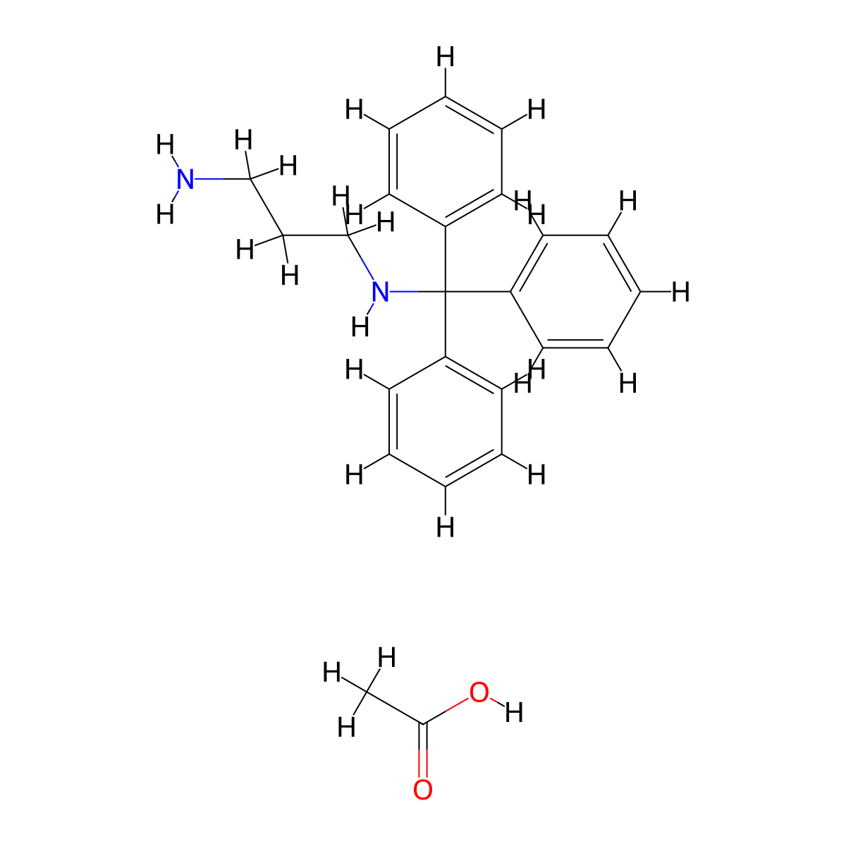 N1-Tritylpropane-1,3-diamine acetate molecular structure, CAS 325143-22-4