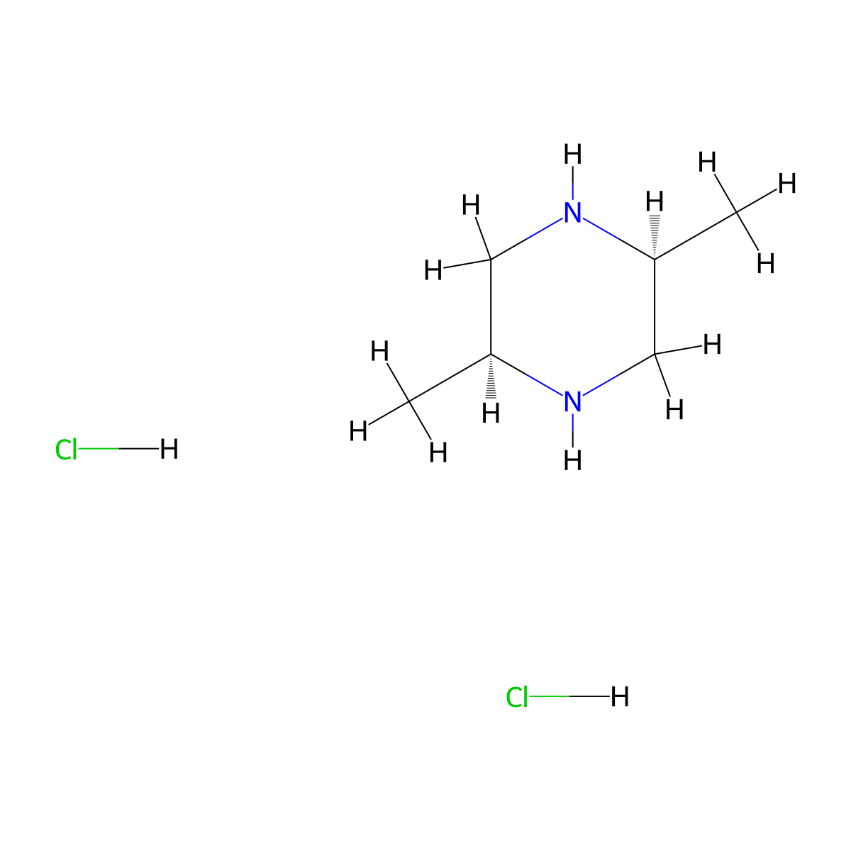 (2S,5S)-2,5-Dimethylpiperazine dihydrochloride molecular structure, CAS 325148-85-4