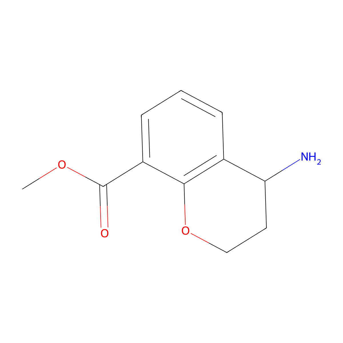 Methyl 4-aminochroman-8-carboxylate molecular structure, CAS 325152-96-3