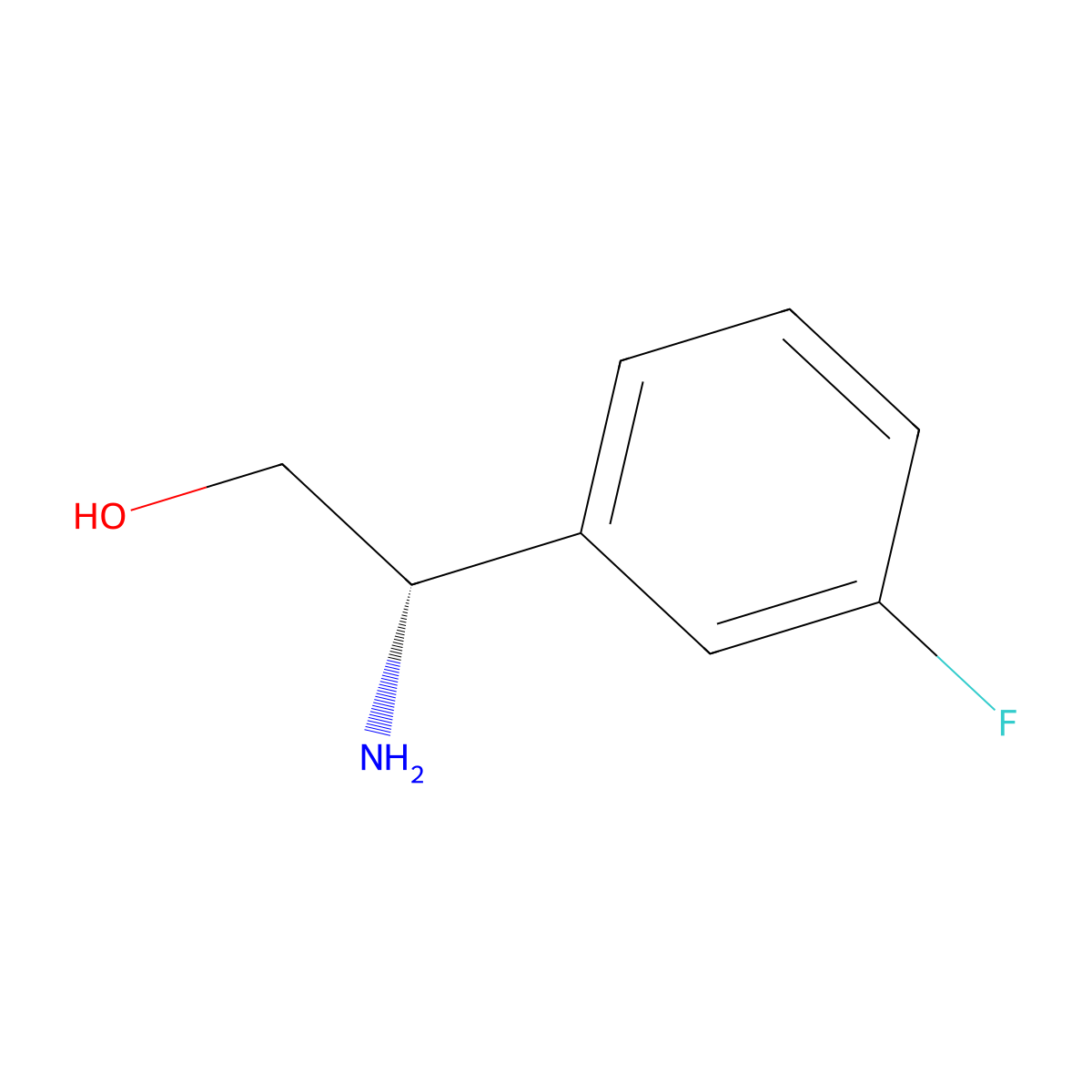 (S)-2-Amino-2-(3-fluorophenyl)ethanol molecular structure, CAS 325152-98-5
