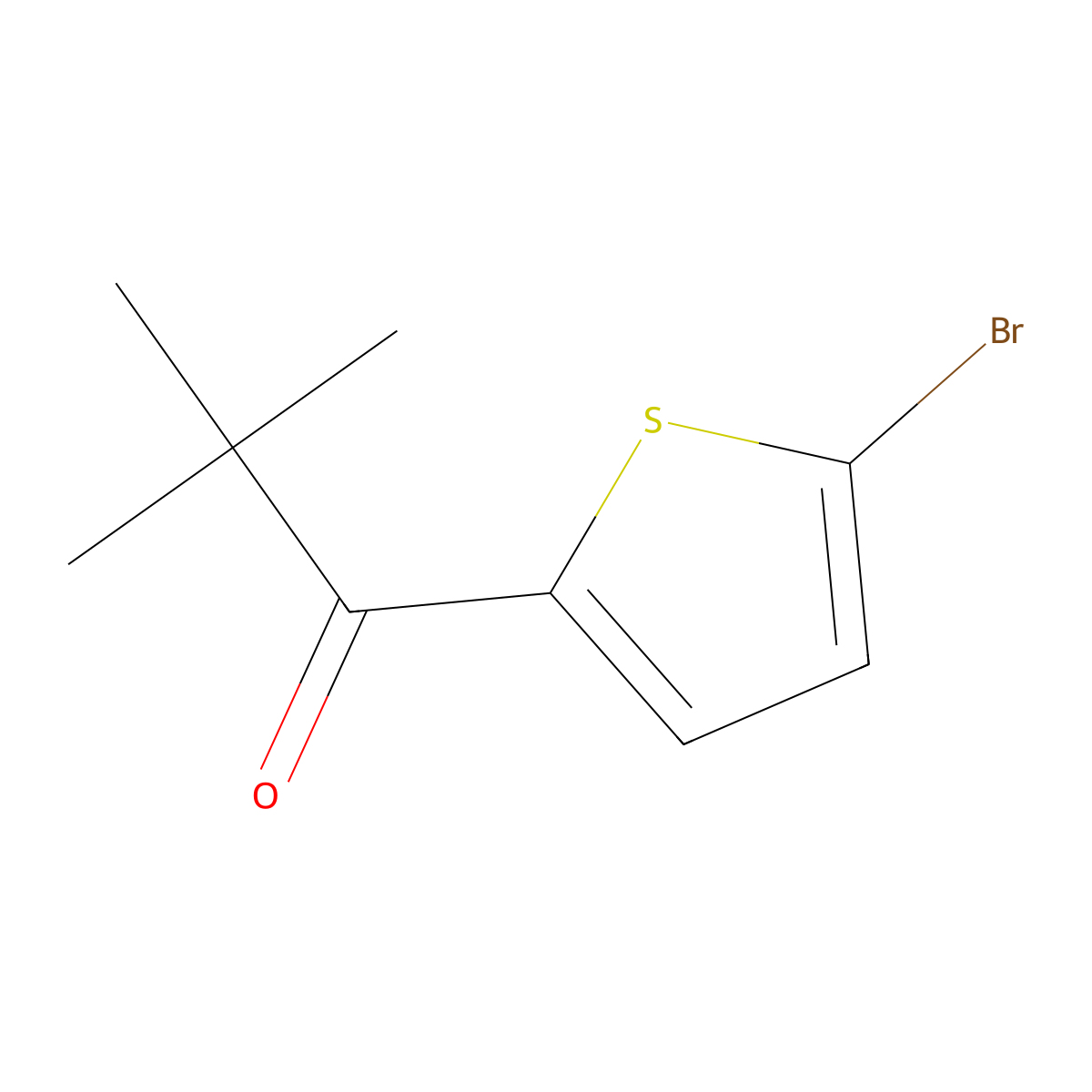 1-(5-Bromo-2-thienyl)-2,2-dimethyl-1-propanone molecular structure, CAS 32516-11-3