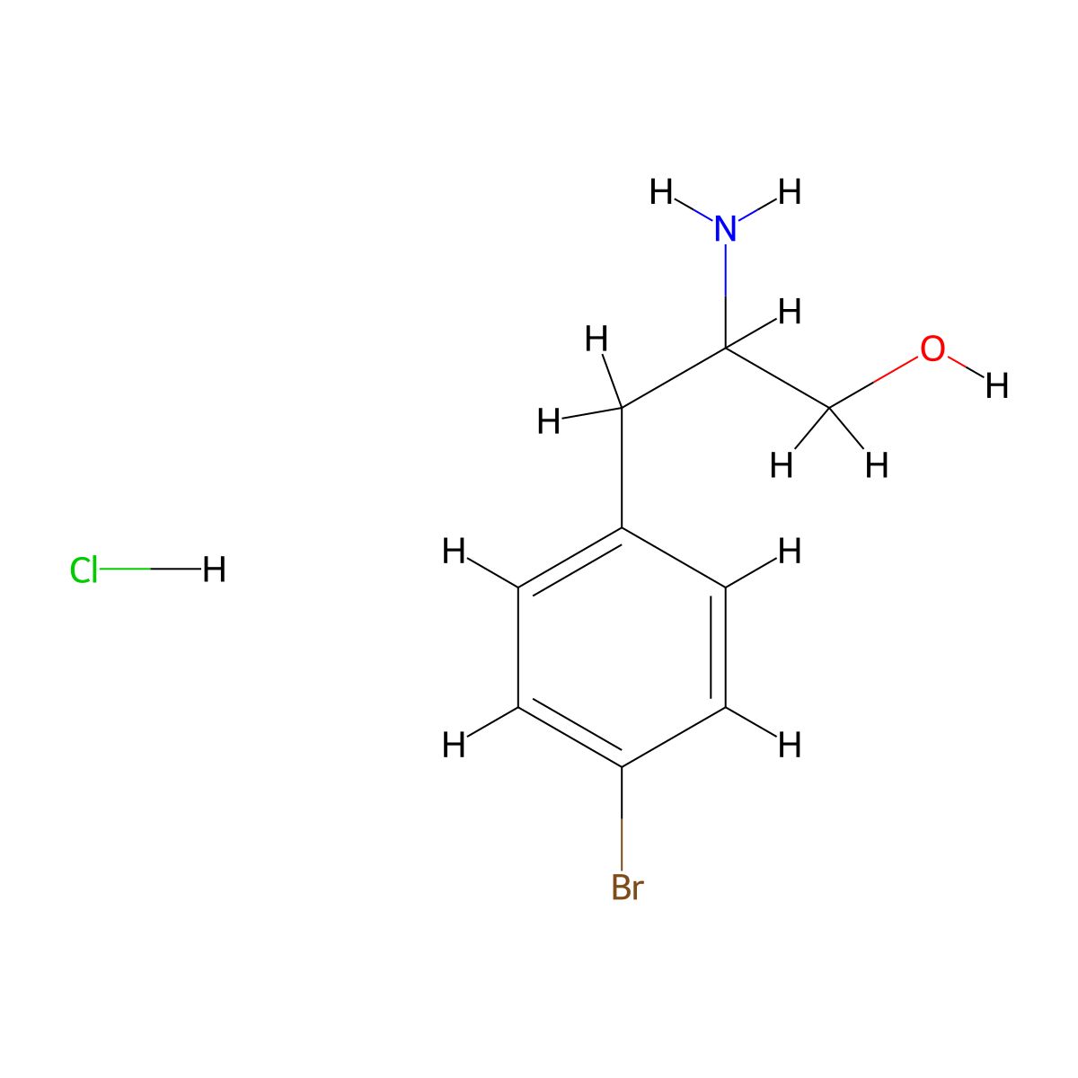 2-Amino-3-(4-bromophenyl)propan-1-OL hydrochloride molecular structure, CAS 325163-23-3