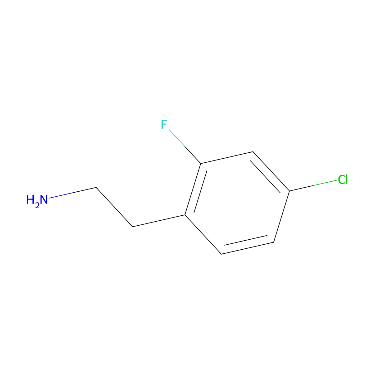 2-(4-Chloro-2-fluorophenyl)ethan-1-amine molecular structure, CAS 325163-33-5