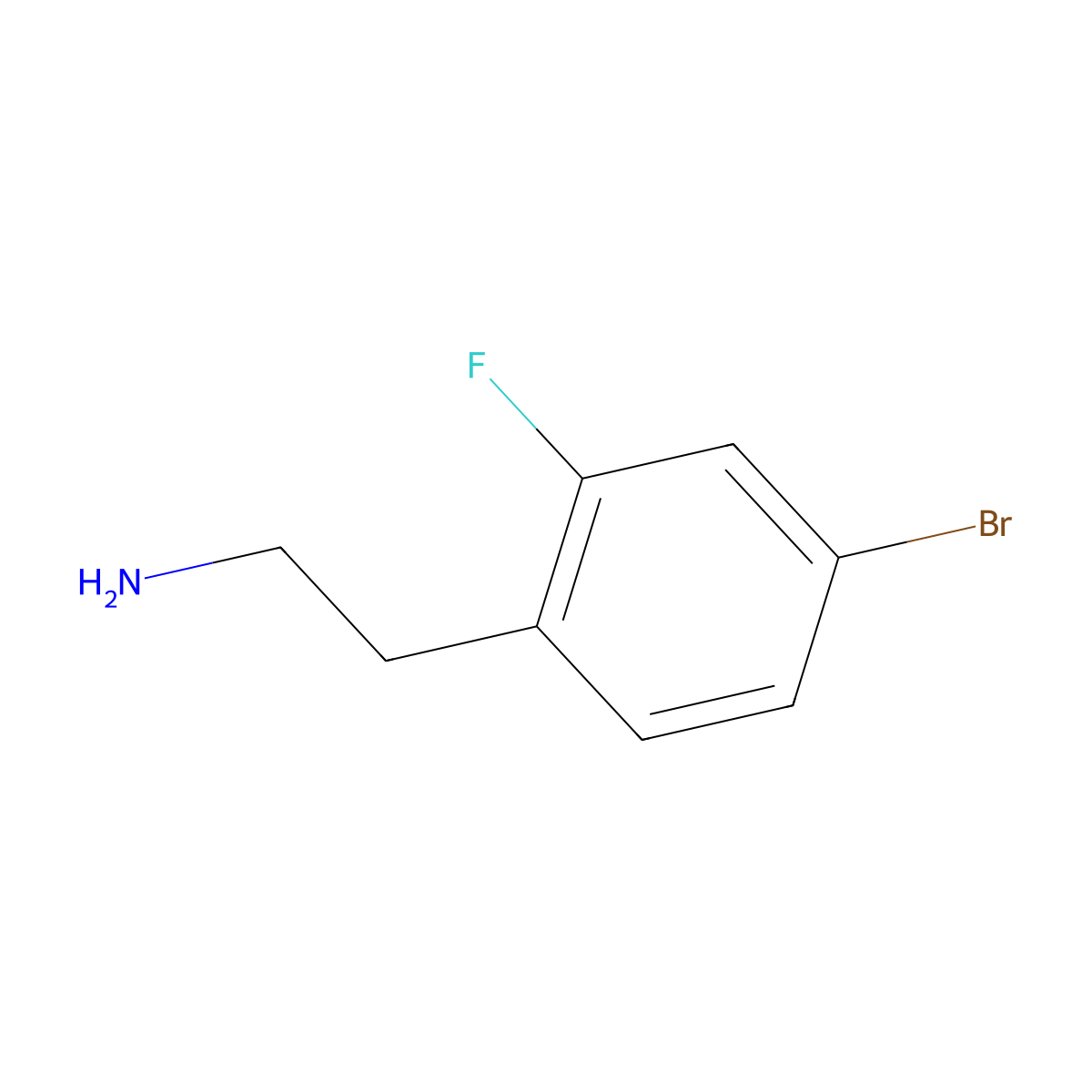 2-(4-Bromo-2-fluorophenyl)ethan-1-amine molecular structure, CAS 325163-35-7
