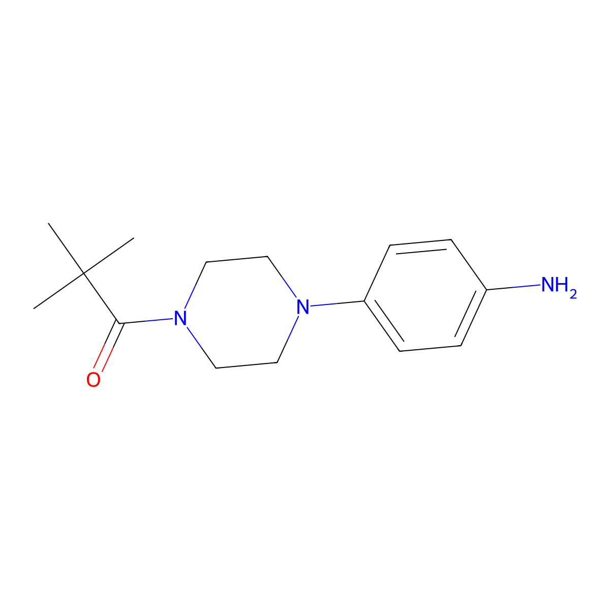 1-[4-(4-Aminophenyl)piperazin-1-yl]-2,2-dimethylpropan-1-one molecular structure, CAS 325168-03-4