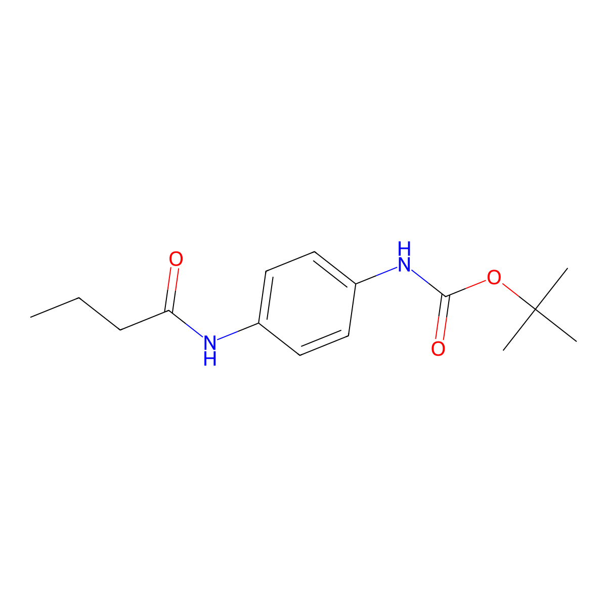Tert-butyl 4-(butyrylamino)phenylcarbamate molecular structure, CAS 325168-05-6