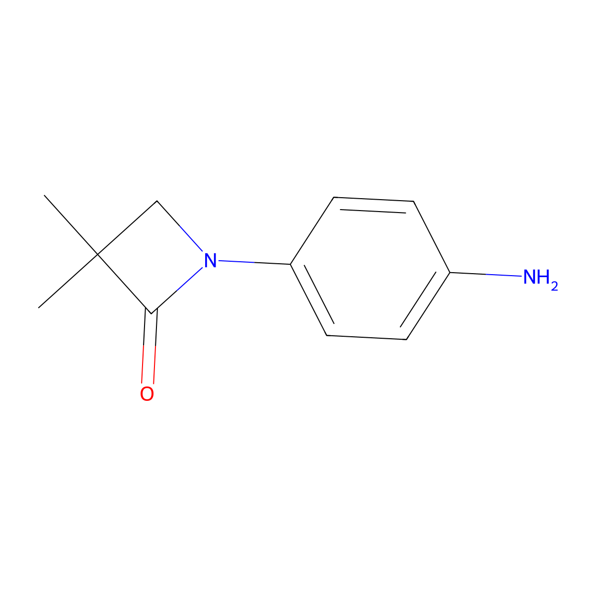 1-(4-Aminophenyl)-3,3-dimethylazetidin-2-one molecular structure, CAS 325168-07-8