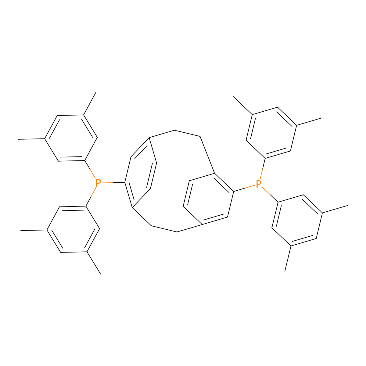 (R)-(-)-4,12-Bis(di(3,5-xylyl)phosphino)-[2.2]-paracyclophane molecular structure, CAS 325168-89-6