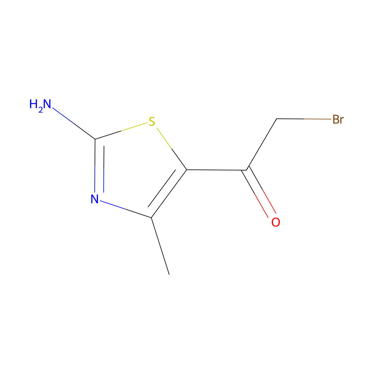 1-(2-Amino-4-methylthiazol-5-YL)-2-bromoethanone molecular structure, CAS 32519-72-5
