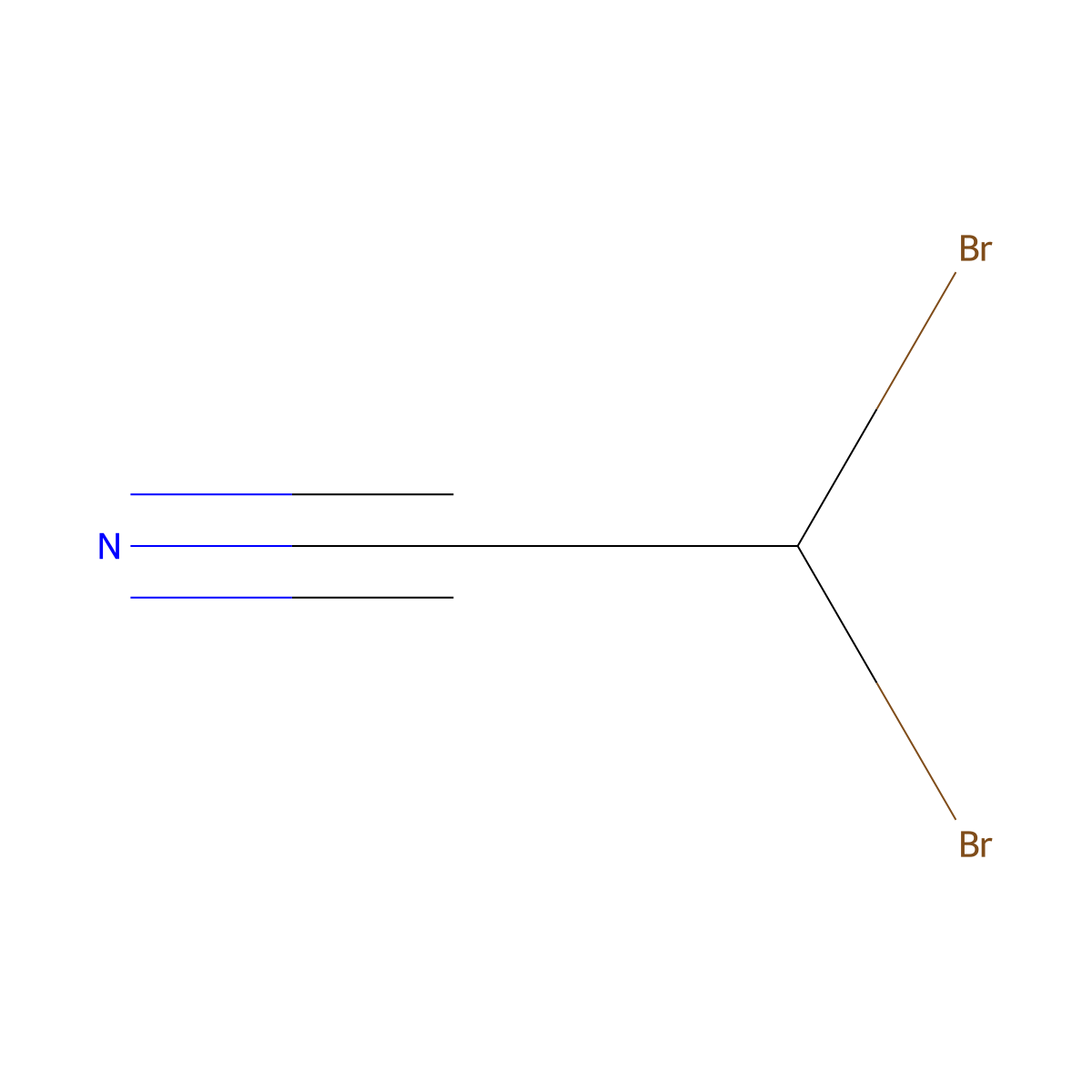 Dibromoacetonitrile molecular structure, CAS 3252-43-5