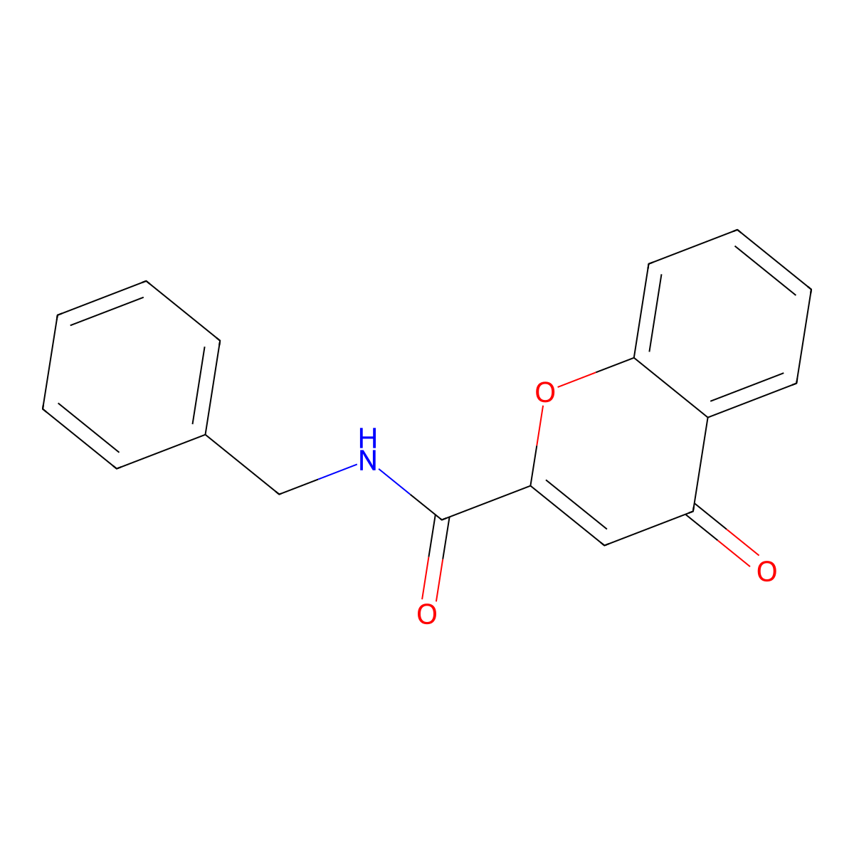 N-benzyl-4-oxo-4H-chromene-2-carboxamide molecular structure, CAS 32521-40-7